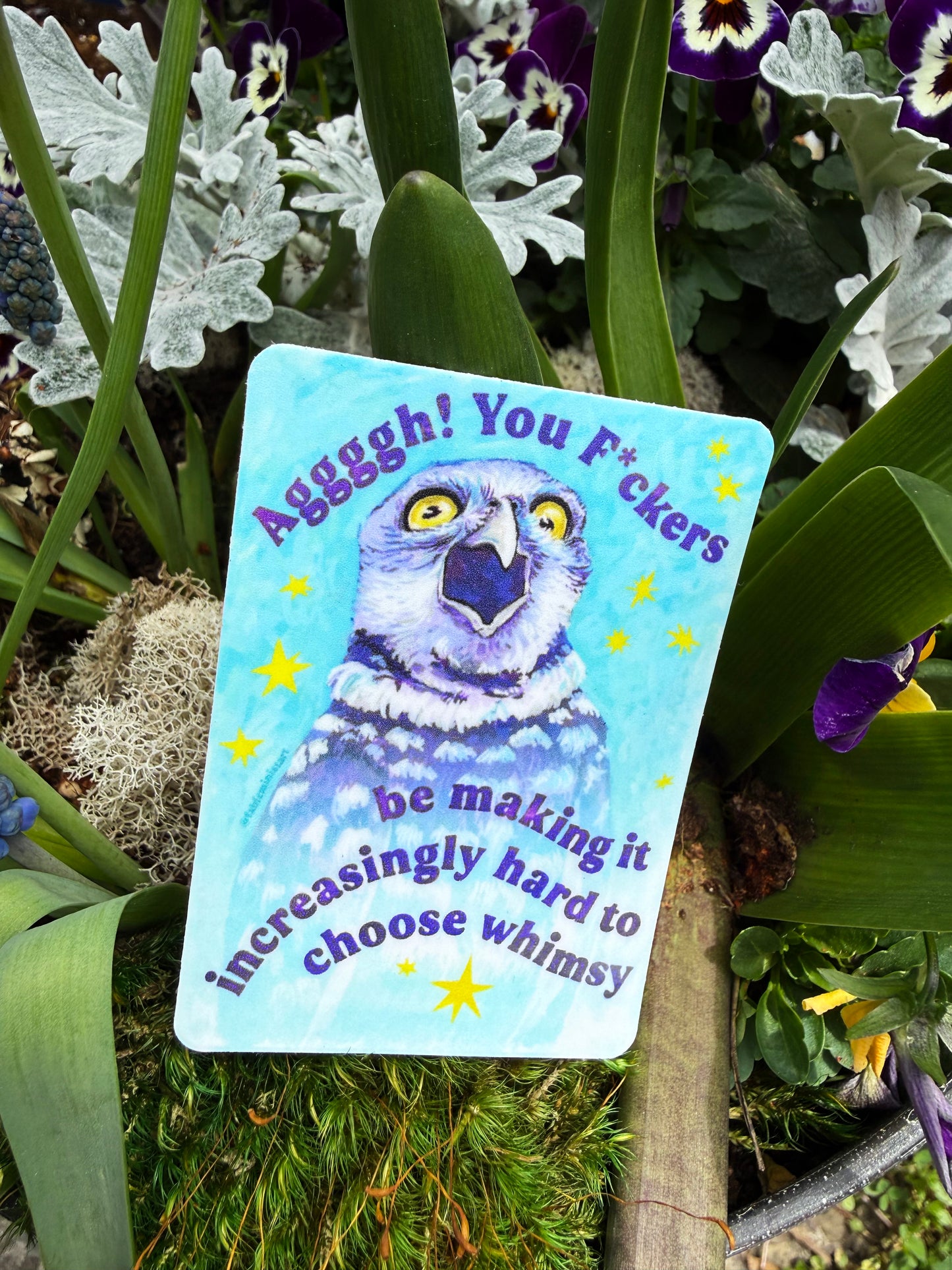 Agggh you f*ckers be making it hard to choose whimsy: feminist sticker