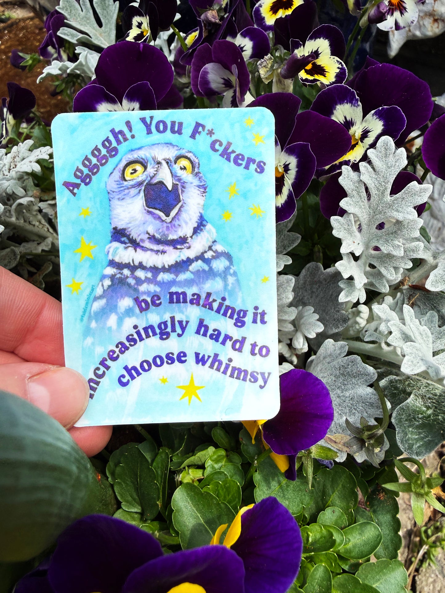 Agggh you f*ckers be making it hard to choose whimsy: feminist sticker