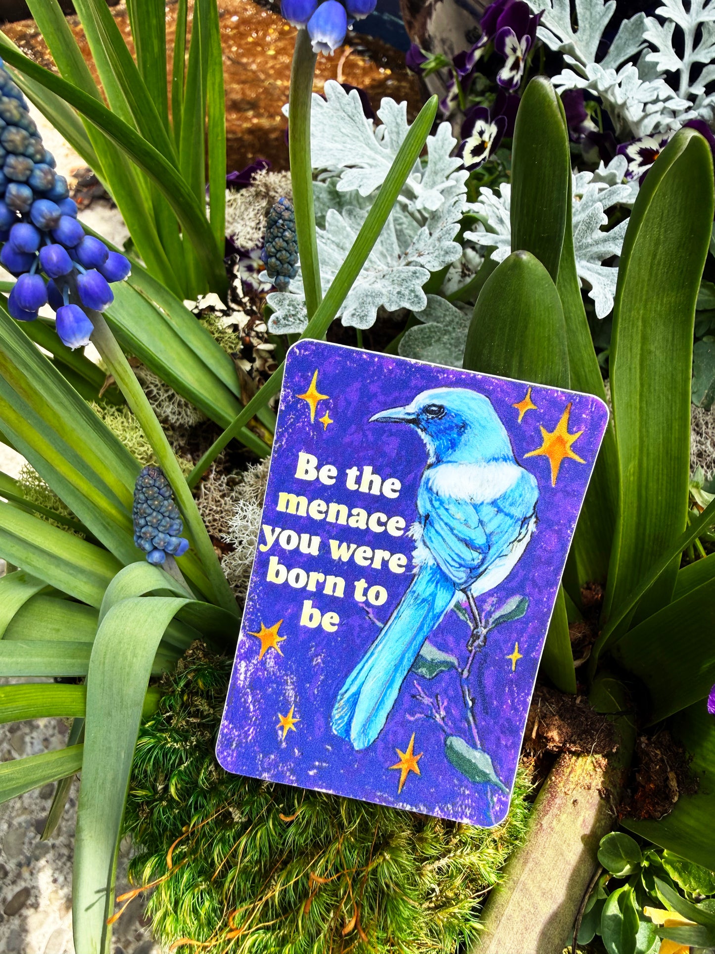 Be the menace you were born to be: feminist sticker