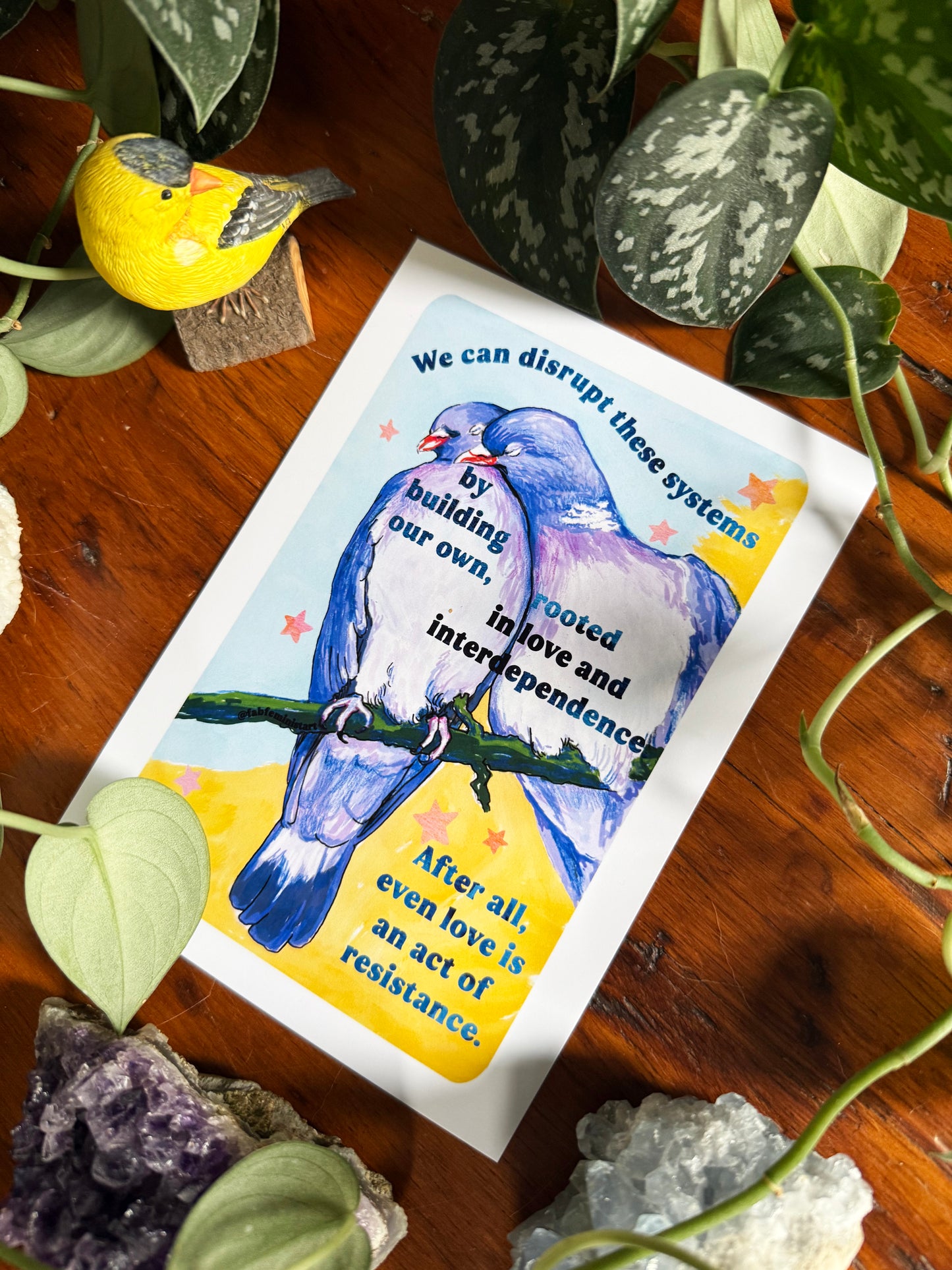 We can disrupt these systems by building our own: feminist art print