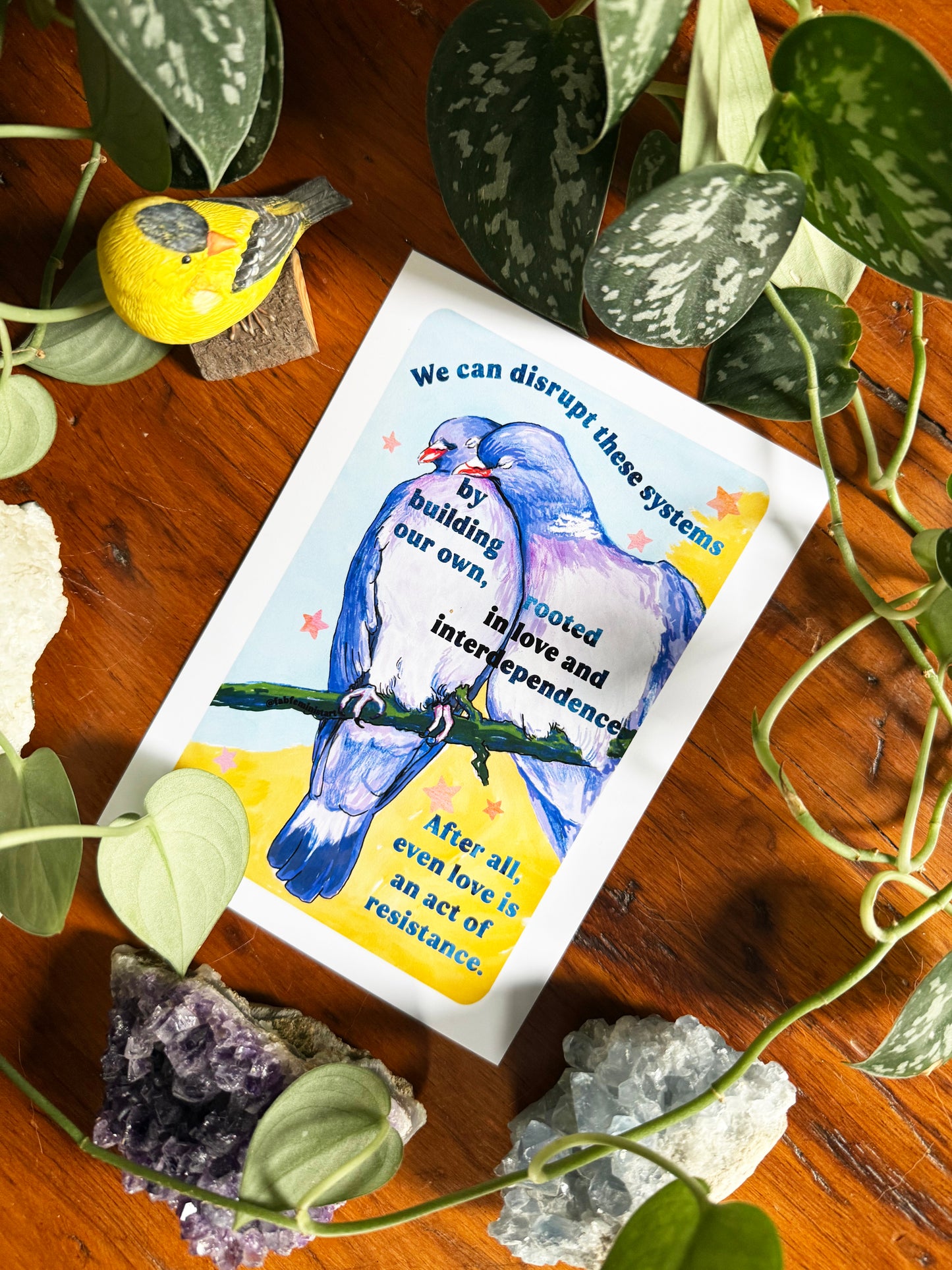 We can disrupt these systems by building our own: feminist art print
