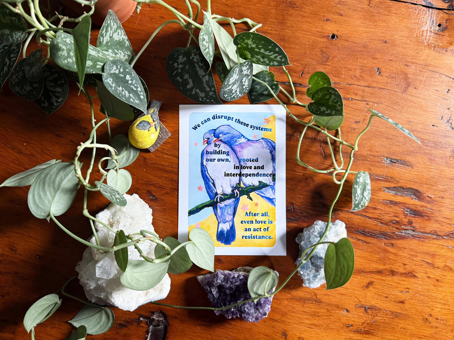 We can disrupt these systems by building our own: feminist art print