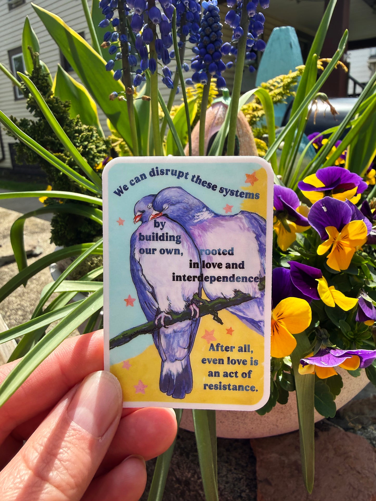 We can disrupt these systems by building our own: feminist sticker