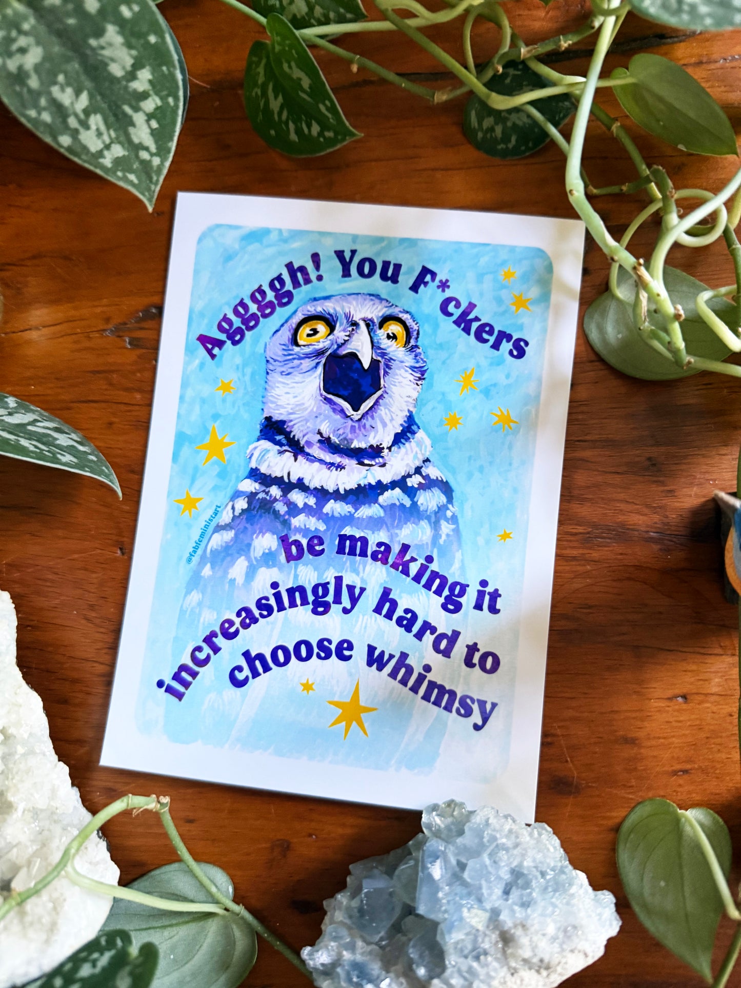 Aggggh! You F*ckers be making it increasingly hard to choose whimsy: feminist art print
