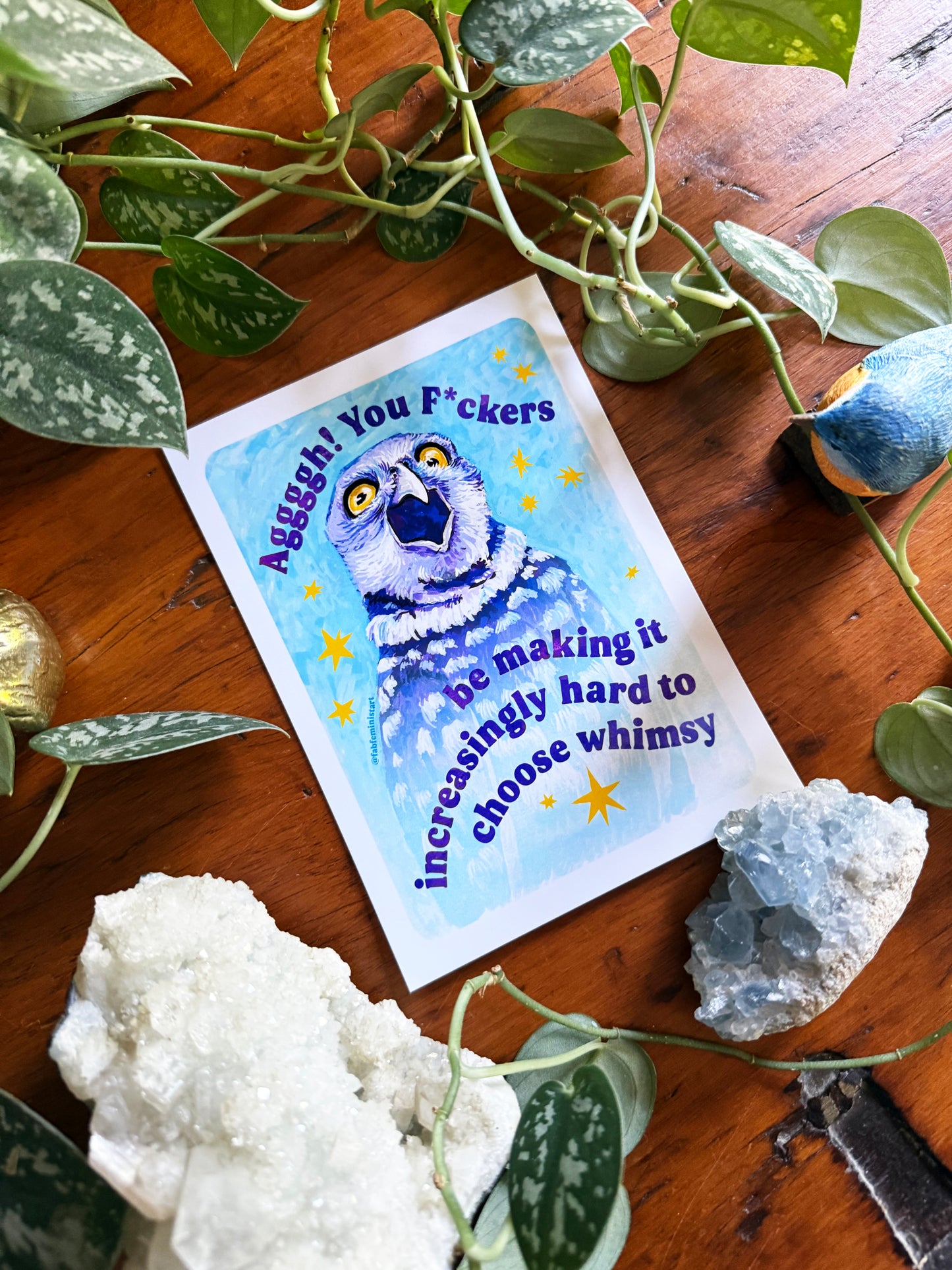 Aggggh! You F*ckers be making it increasingly hard to choose whimsy: feminist art print