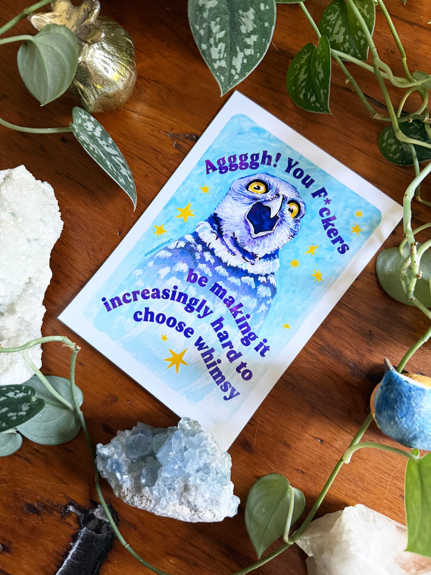 Aggggh! You F*ckers be making it increasingly hard to choose whimsy: feminist art print