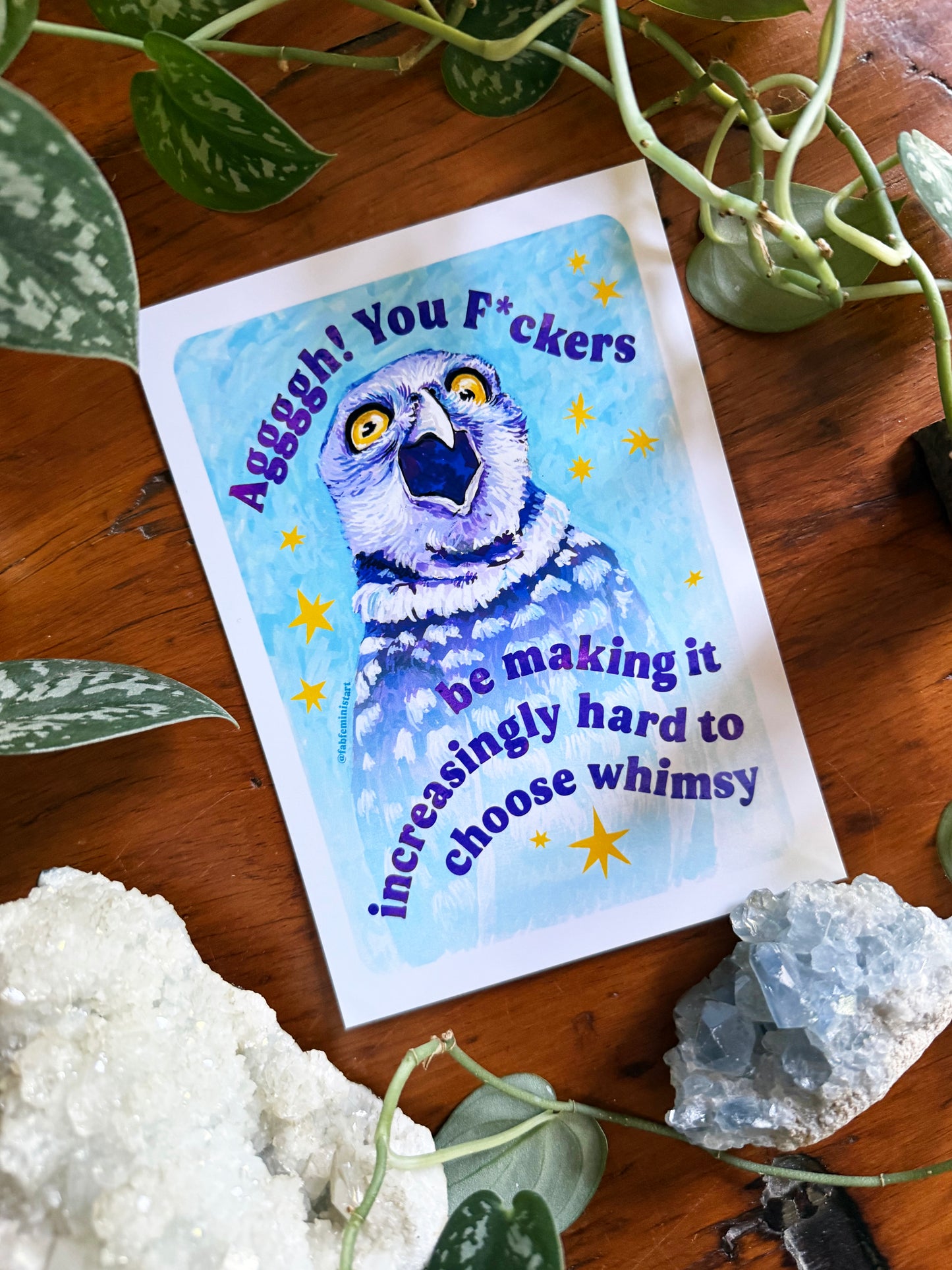 Aggggh! You F*ckers be making it increasingly hard to choose whimsy: feminist art print