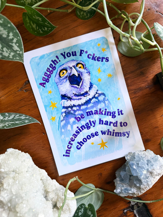 Aggggh! You F*ckers be making it increasingly hard to choose whimsy: feminist art print