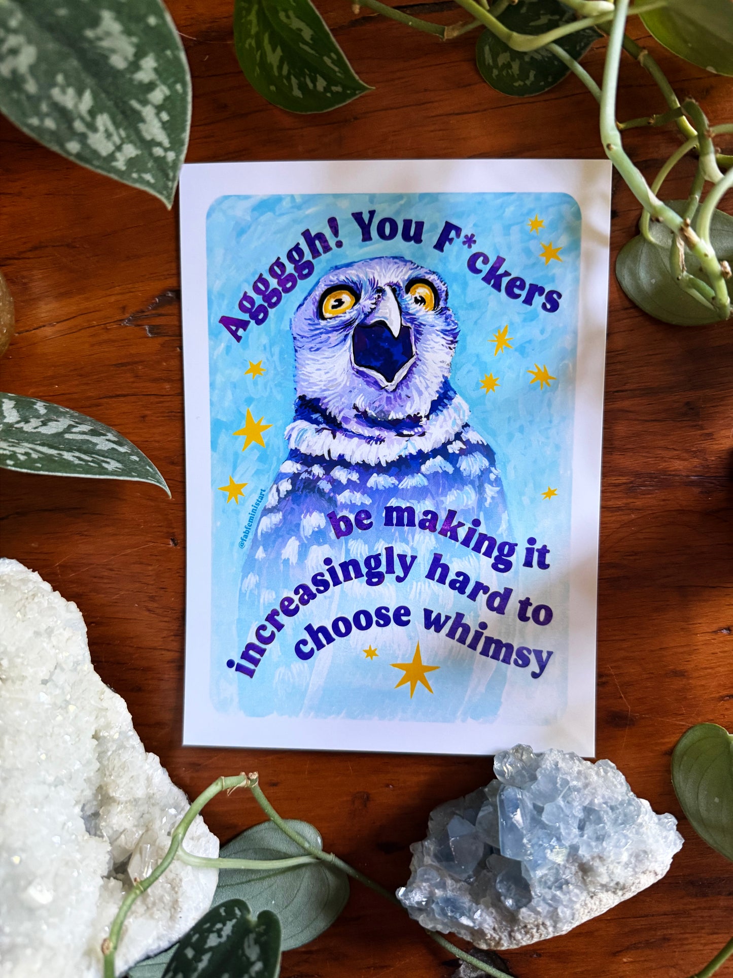 Aggggh! You F*ckers be making it increasingly hard to choose whimsy: feminist art print