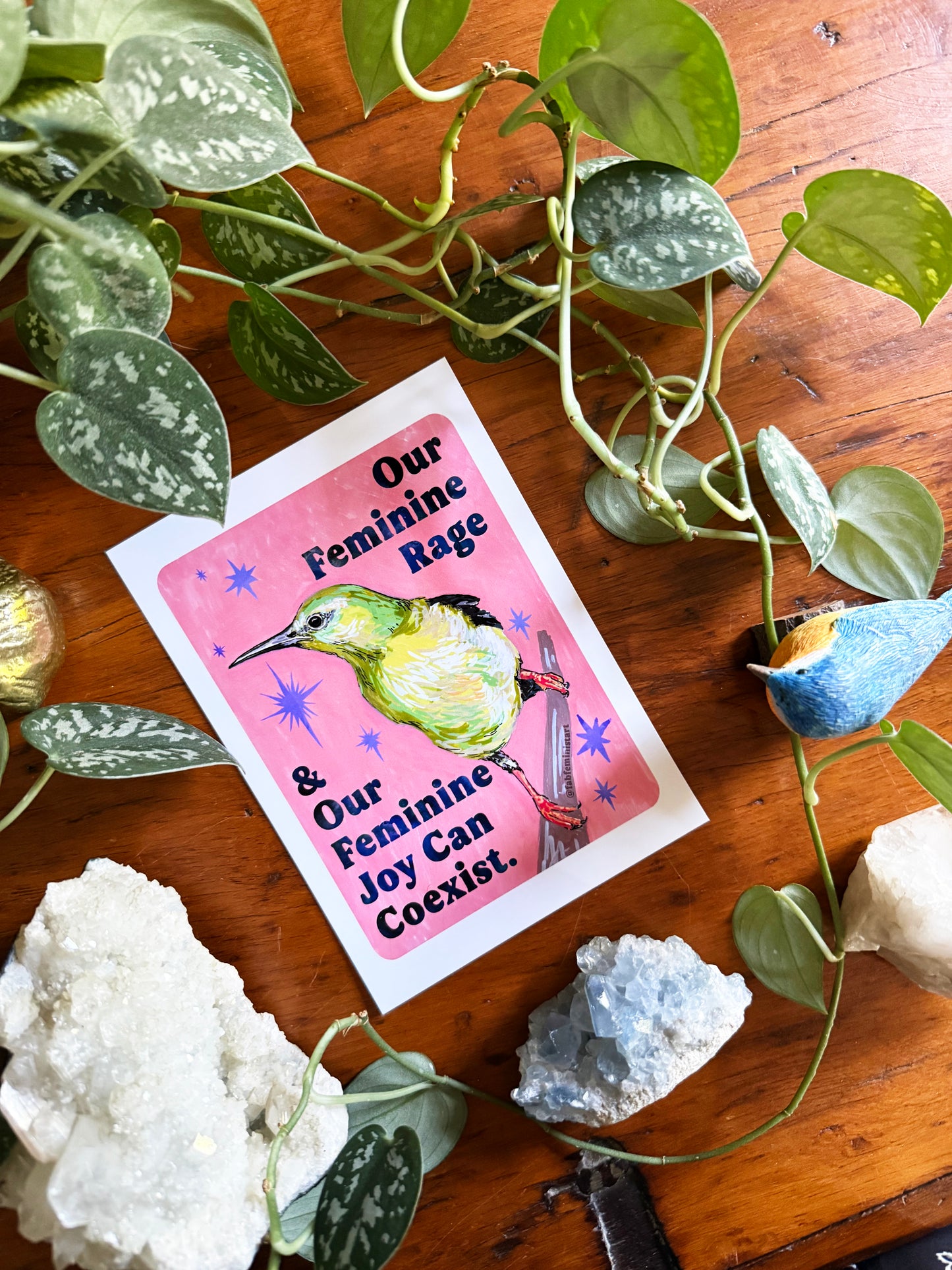 Our Feminine Rage & Our Feminine Joy Can Coexist: feminist art print