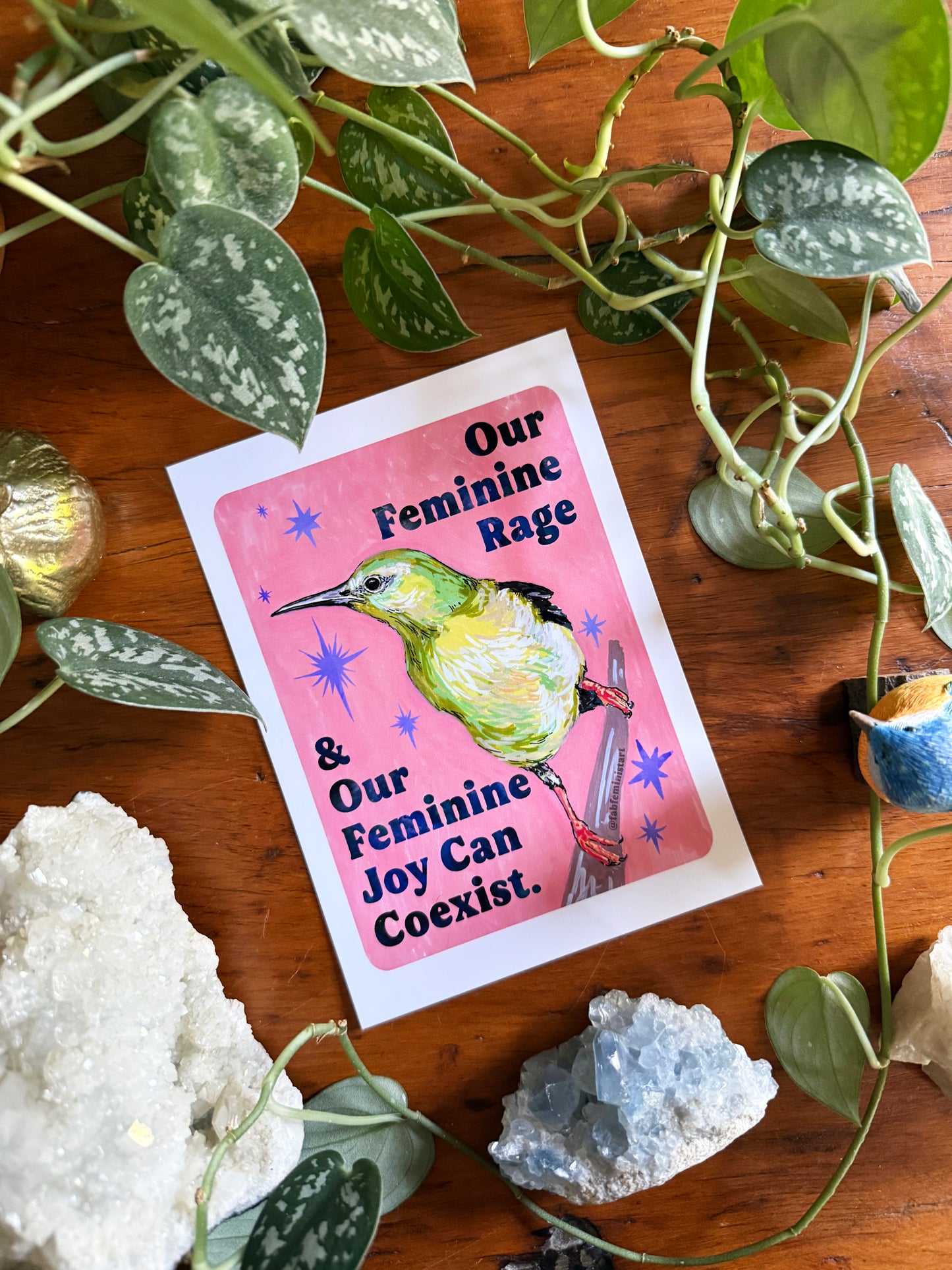 Our Feminine Rage & Our Feminine Joy Can Coexist: feminist art print