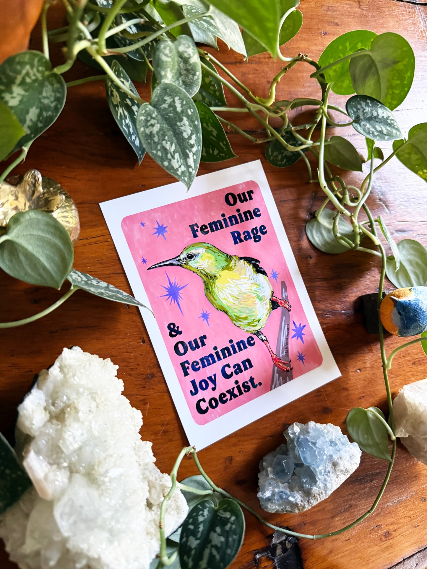 Our Feminine Rage & Our Feminine Joy Can Coexist: feminist art print