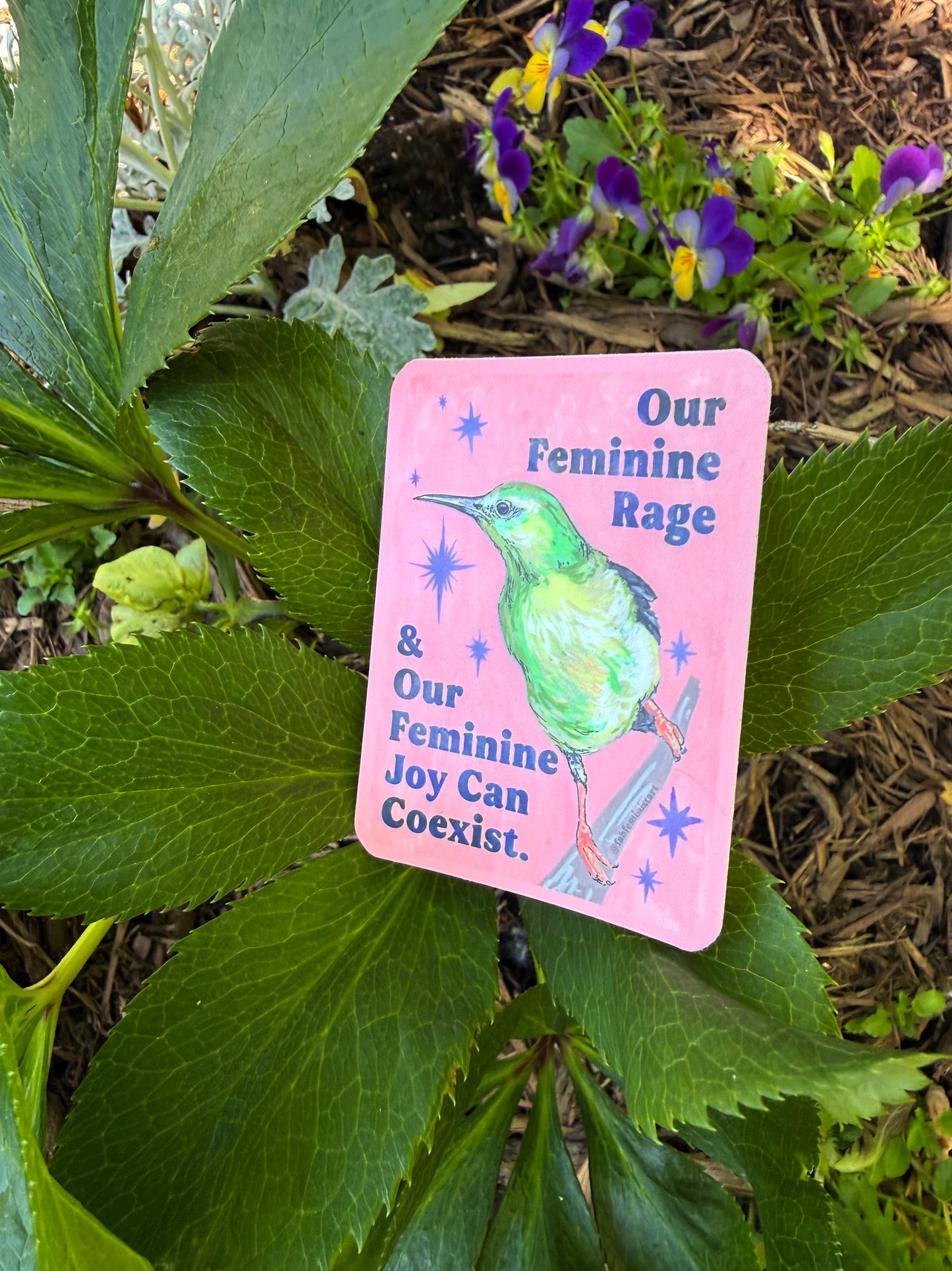 Our Feminine Rage & Joy Can Coexist: feminist sticker