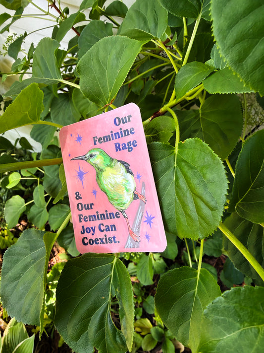 Our Feminine Rage & Joy Can Coexist: feminist sticker