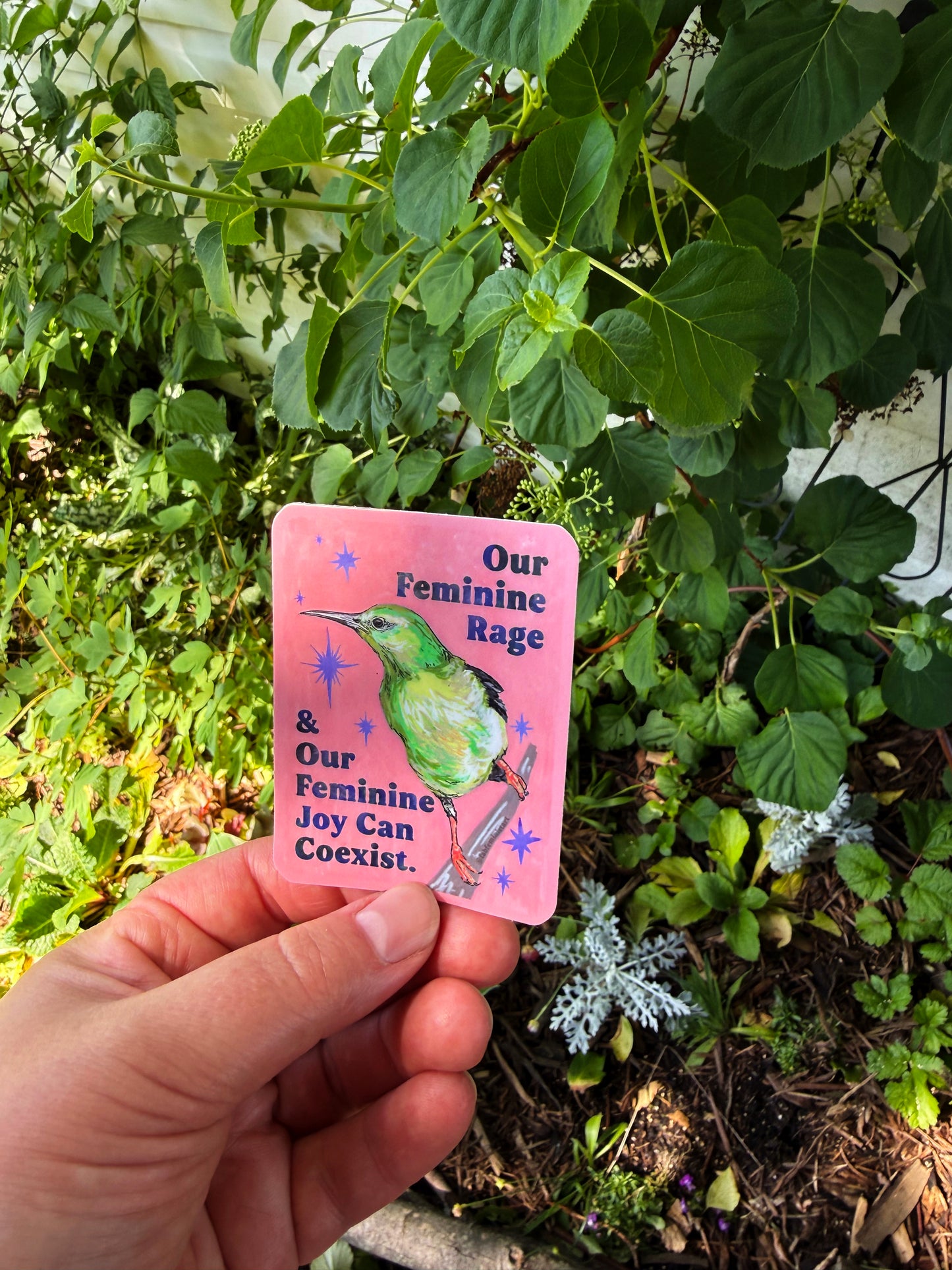Our Feminine Rage & Joy Can Coexist: feminist sticker