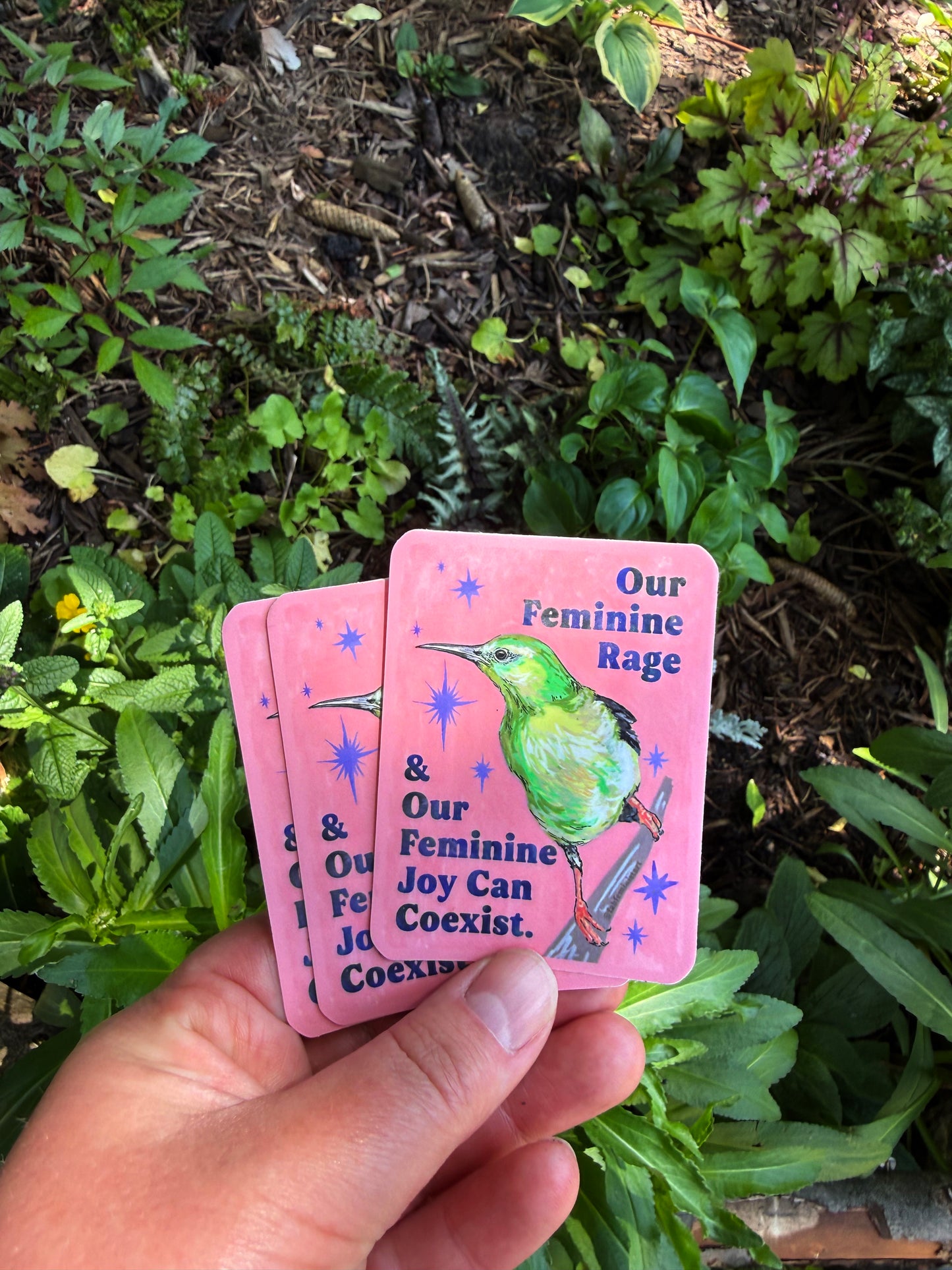 Our Feminine Rage & Joy Can Coexist: feminist sticker