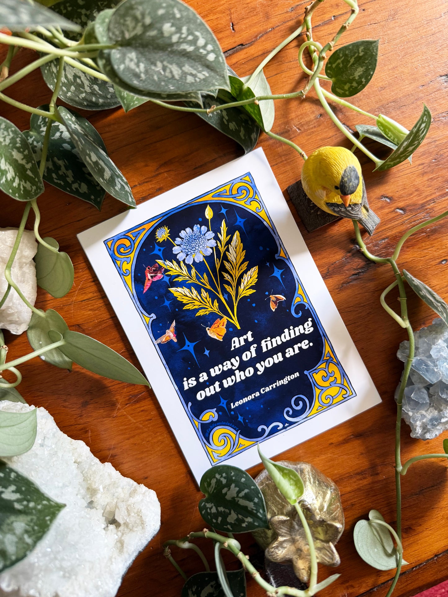 Art is a way of finding out who you are, Leonora Carrington: feminist art print