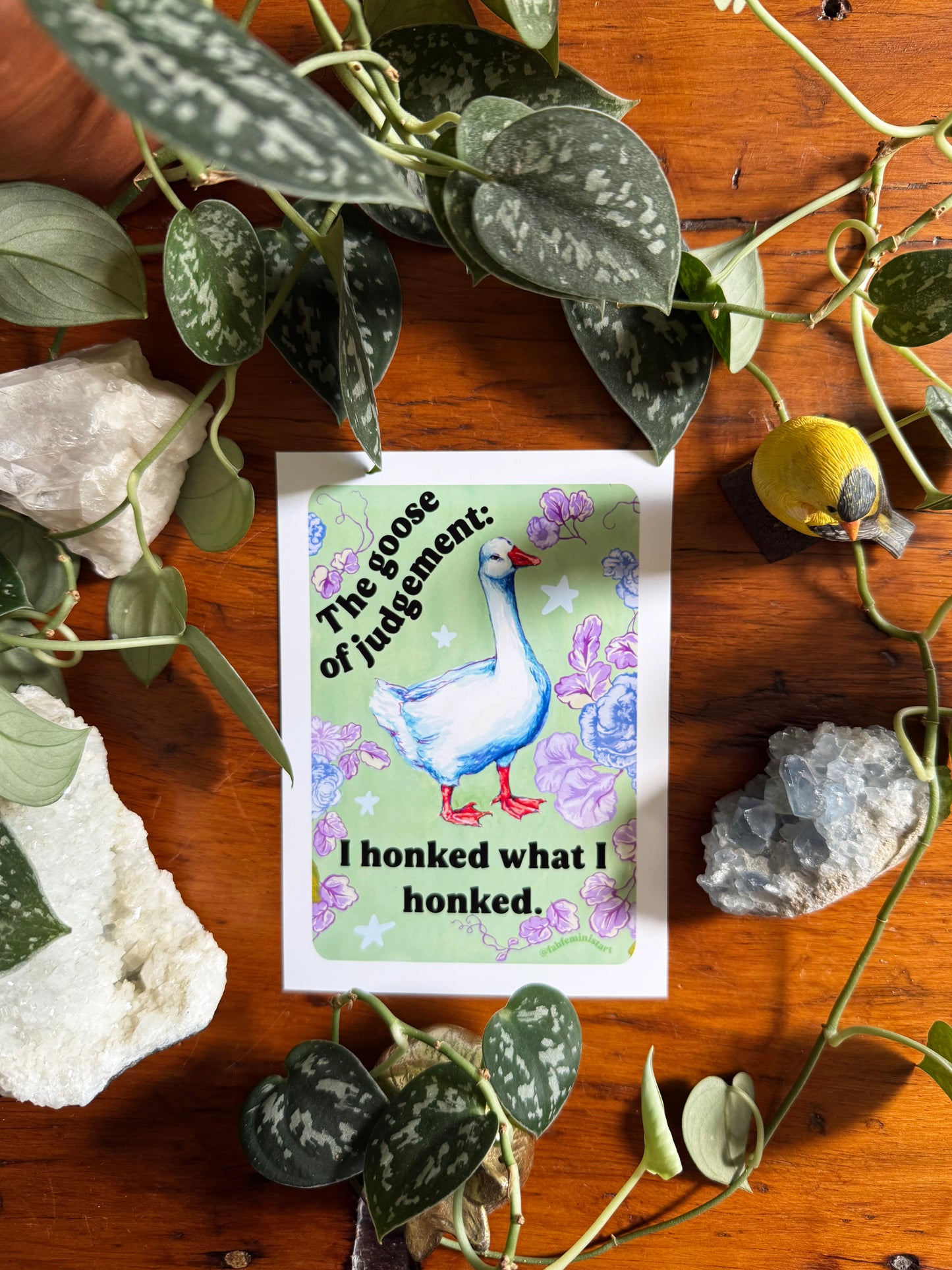 The Goose of Judgement: I Honked What I Honked: feminist art print