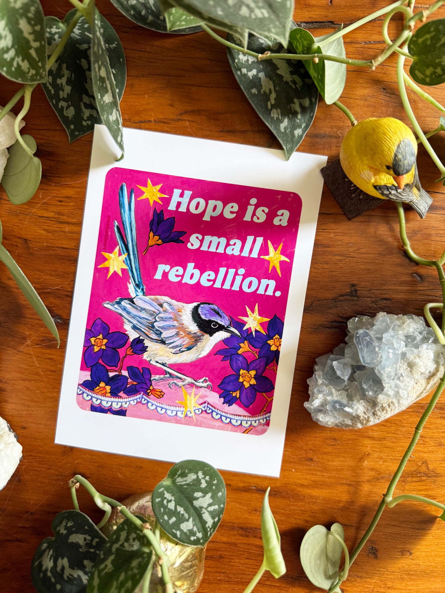 Hope Is a Small Rebellion: feminist art print