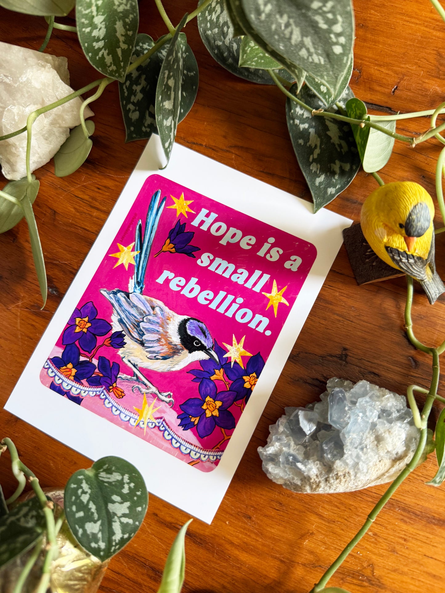 Hope Is a Small Rebellion: feminist art print