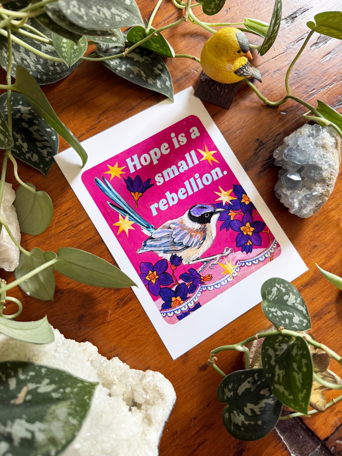 Hope Is a Small Rebellion: feminist art print