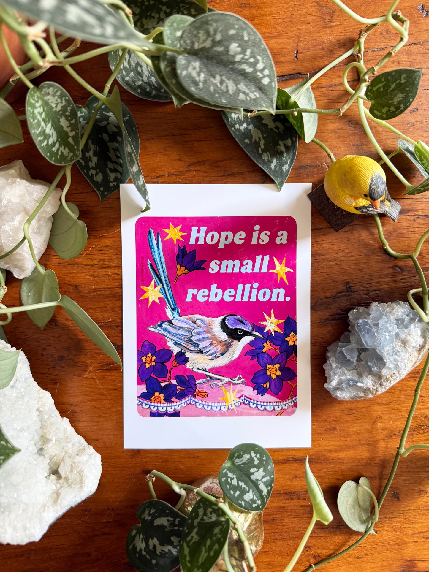 Hope Is a Small Rebellion: feminist art print