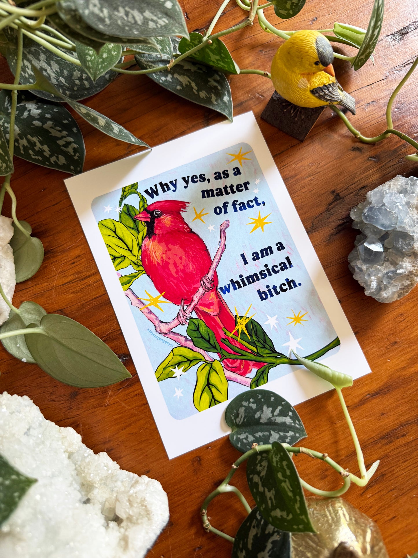 Why yes, as a matter of fact, I am a whimsical bitch: Feminist Art Print