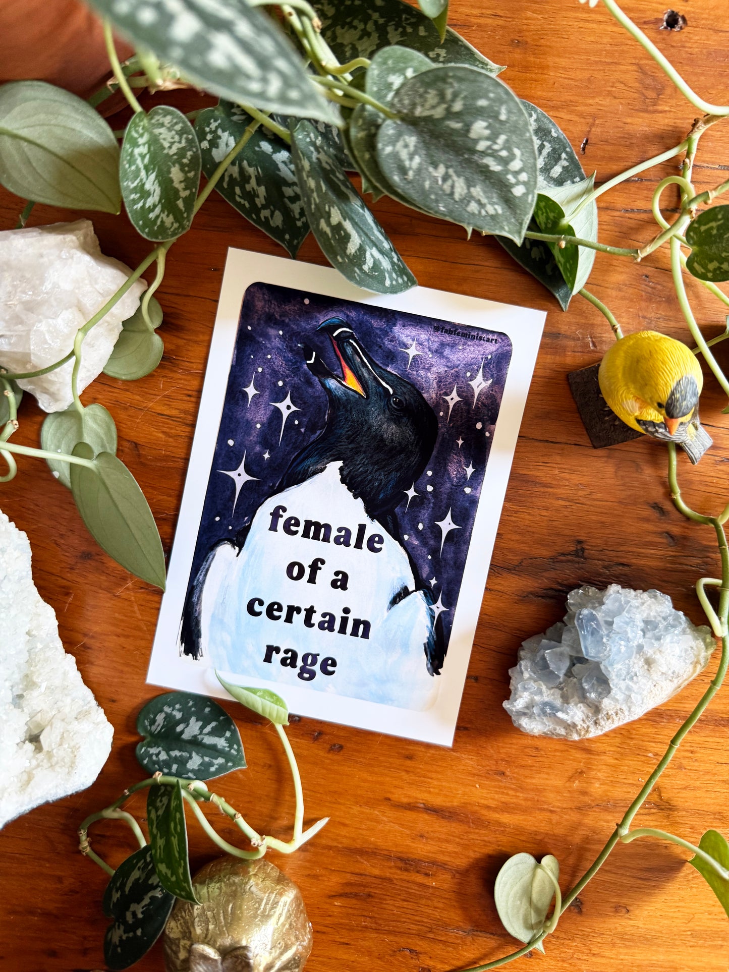Female of a certain rage: feminist art print