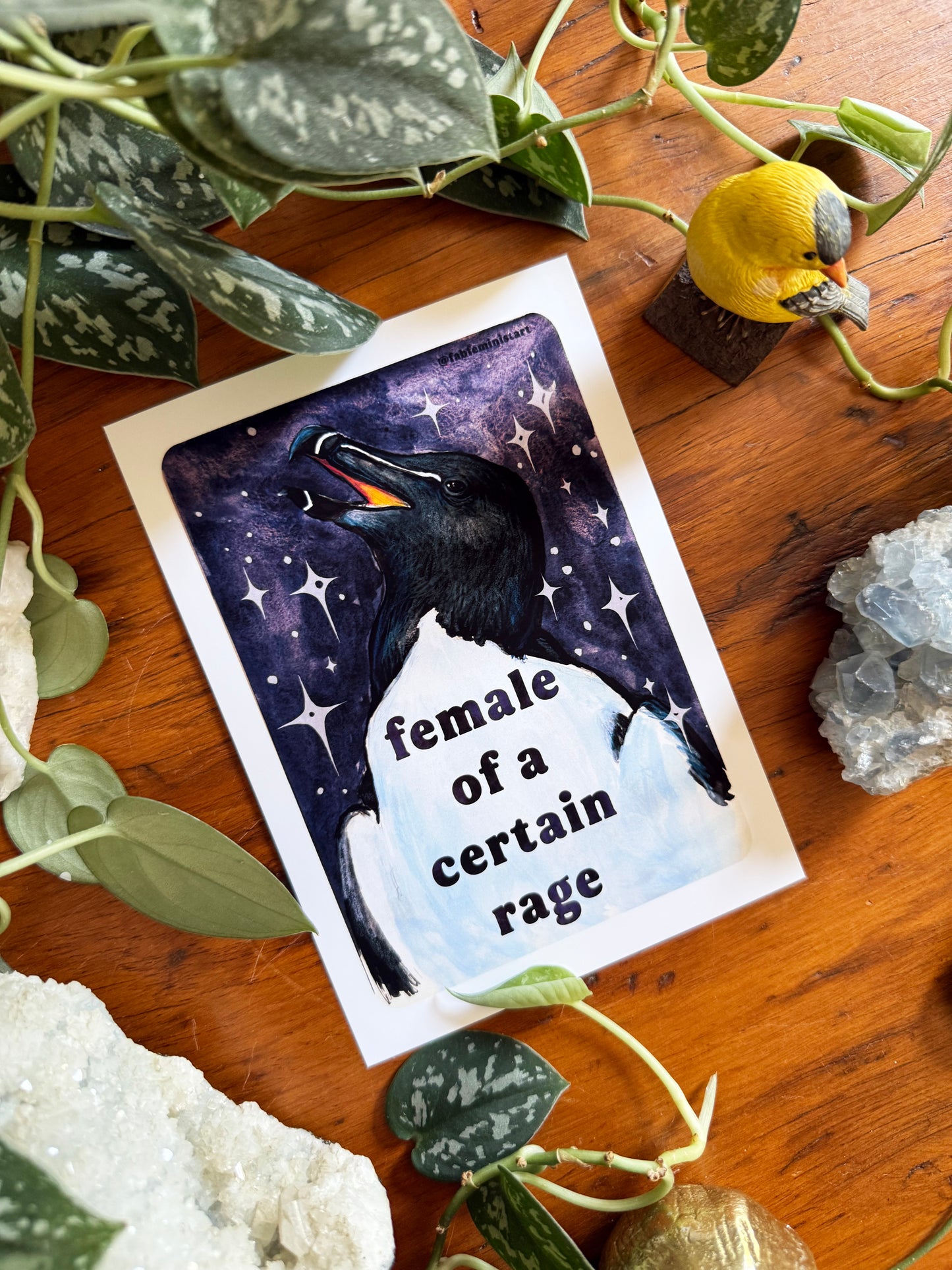 Female of a certain rage: feminist art print