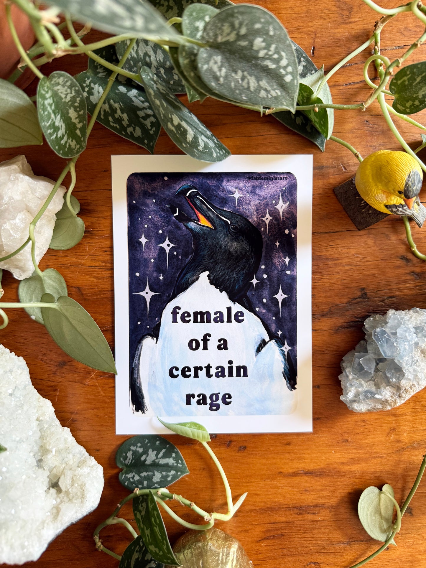 Female of a certain rage: feminist art print