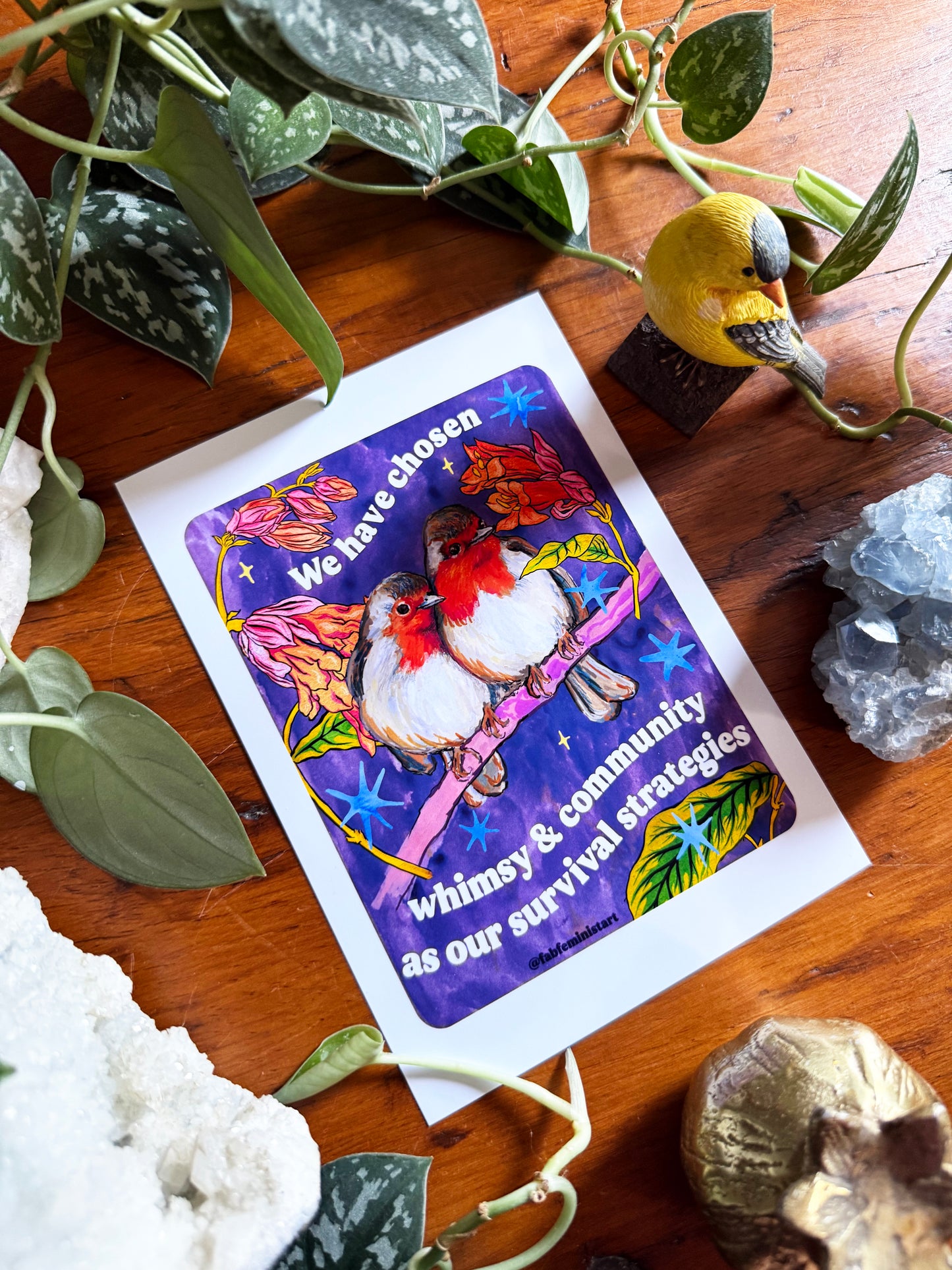 We have chosen whimsy & community as our survival strategies: feminist art print