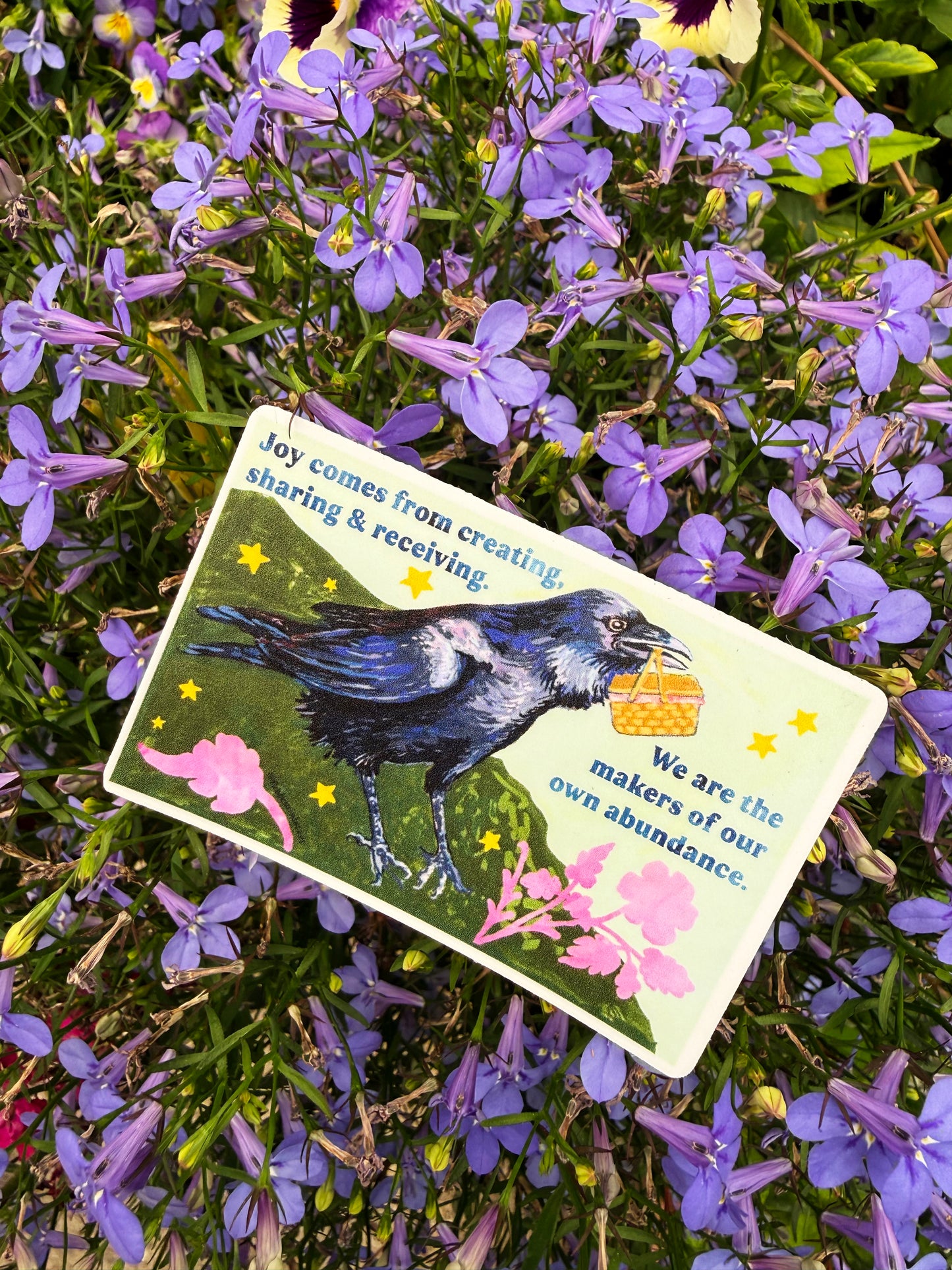 Joy comes from creating sharing and receiving: feminist sticker