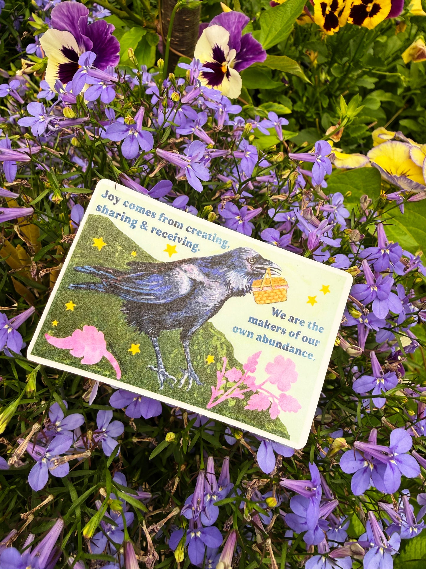 Joy comes from creating sharing and receiving: feminist sticker