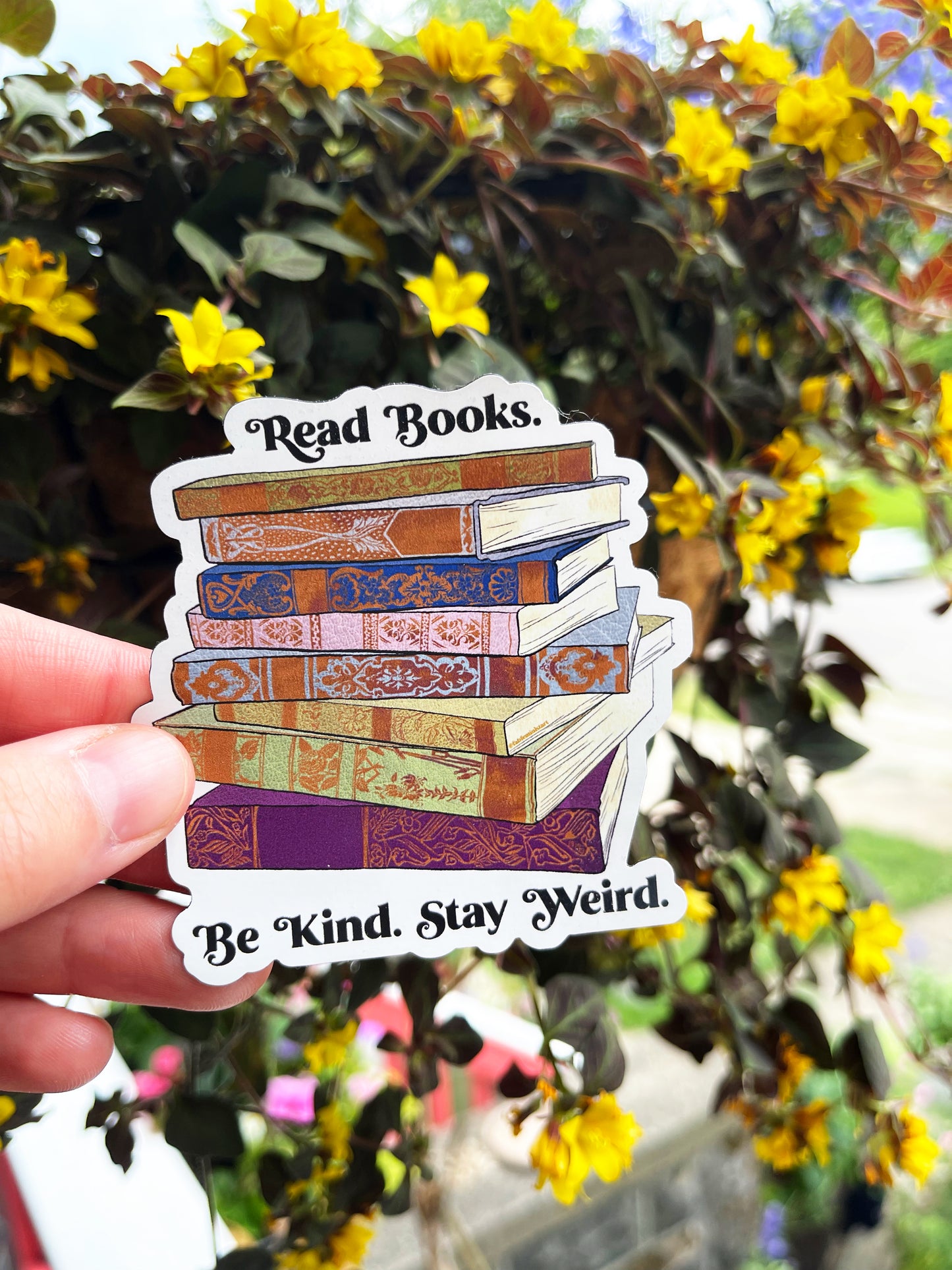 Read Books. Be Kind. Stay Weird: Feminist Magnet