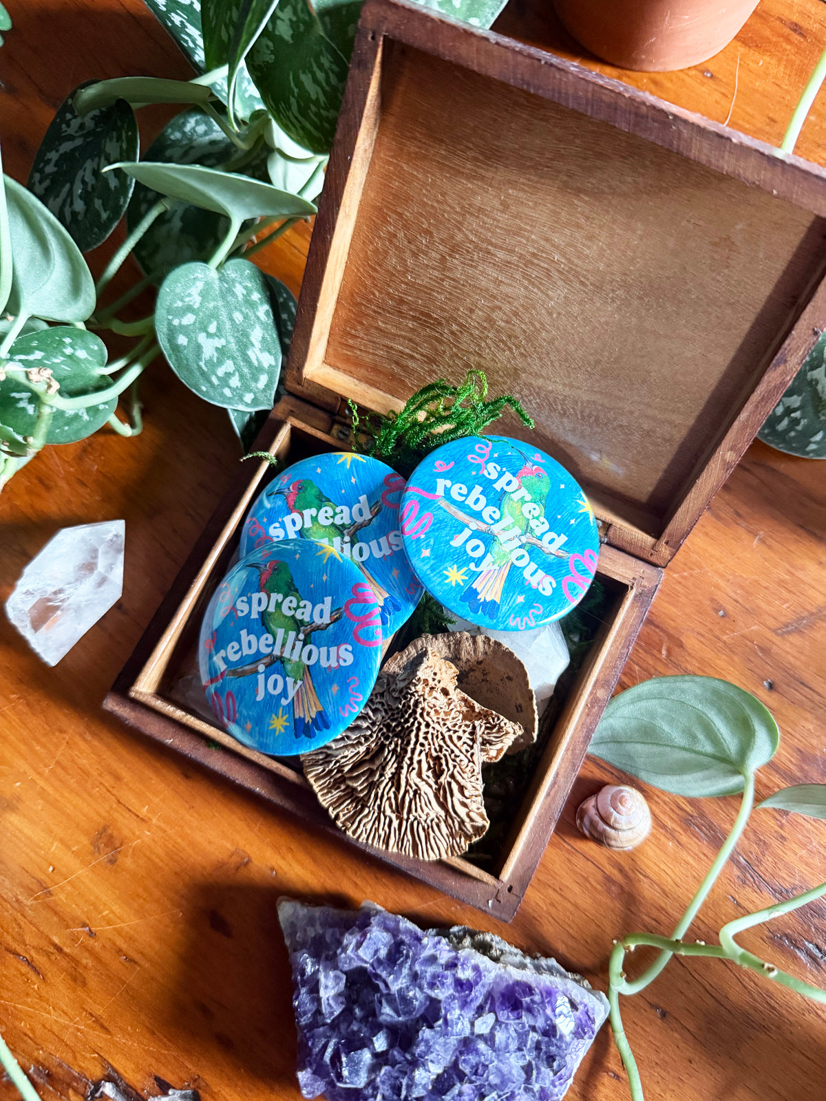 Spread Rebellious Joy: Feminist Pinback Button