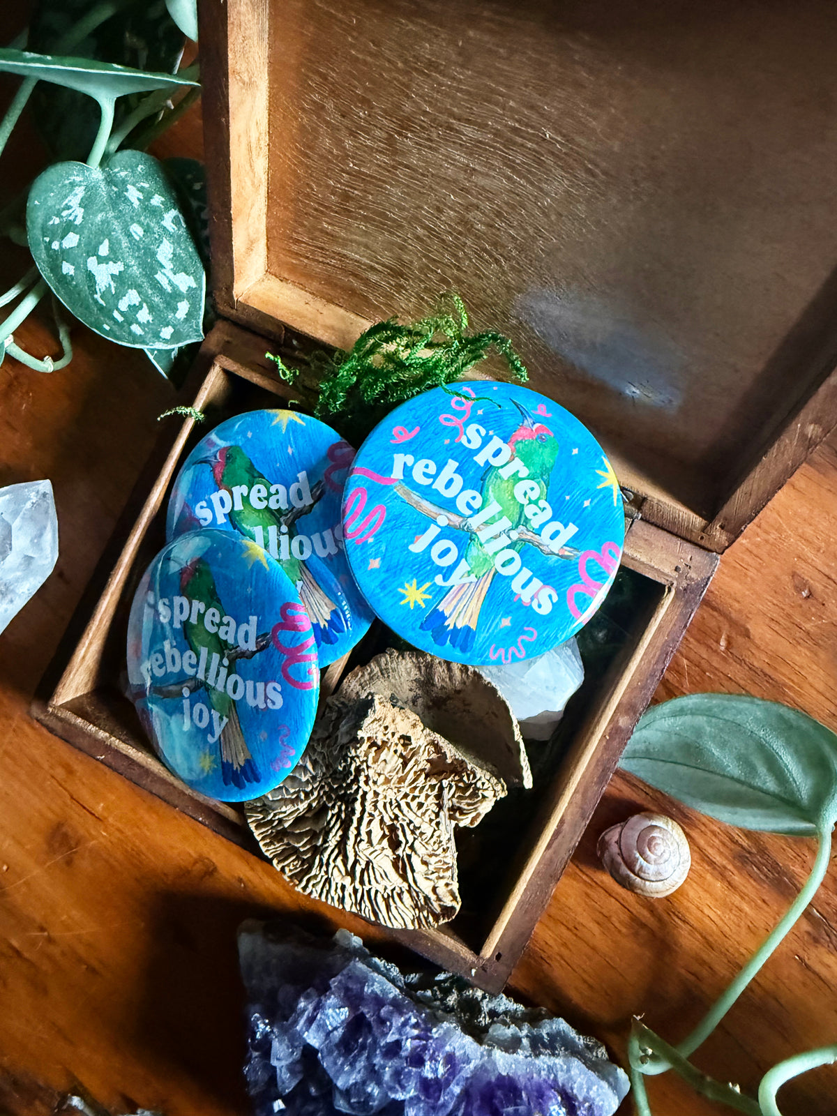 Spread Rebellious Joy: Feminist Pinback Button