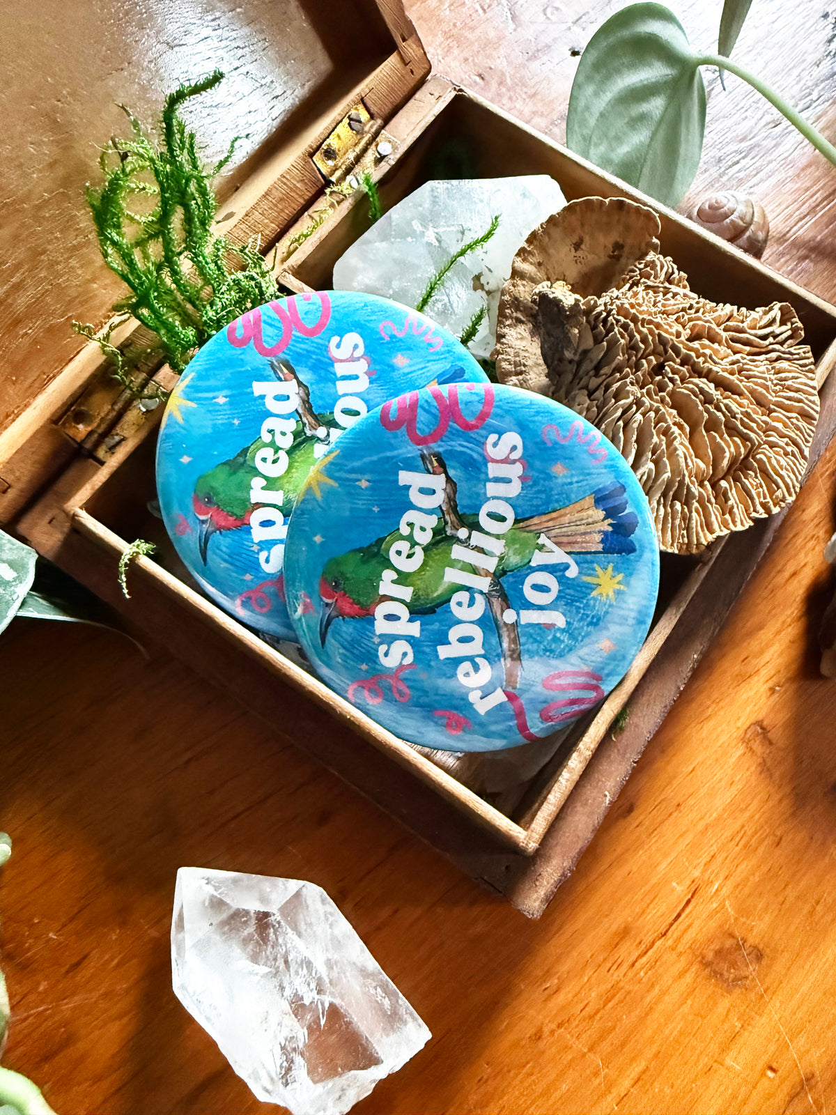 Spread Rebellious Joy: Feminist Pinback Button