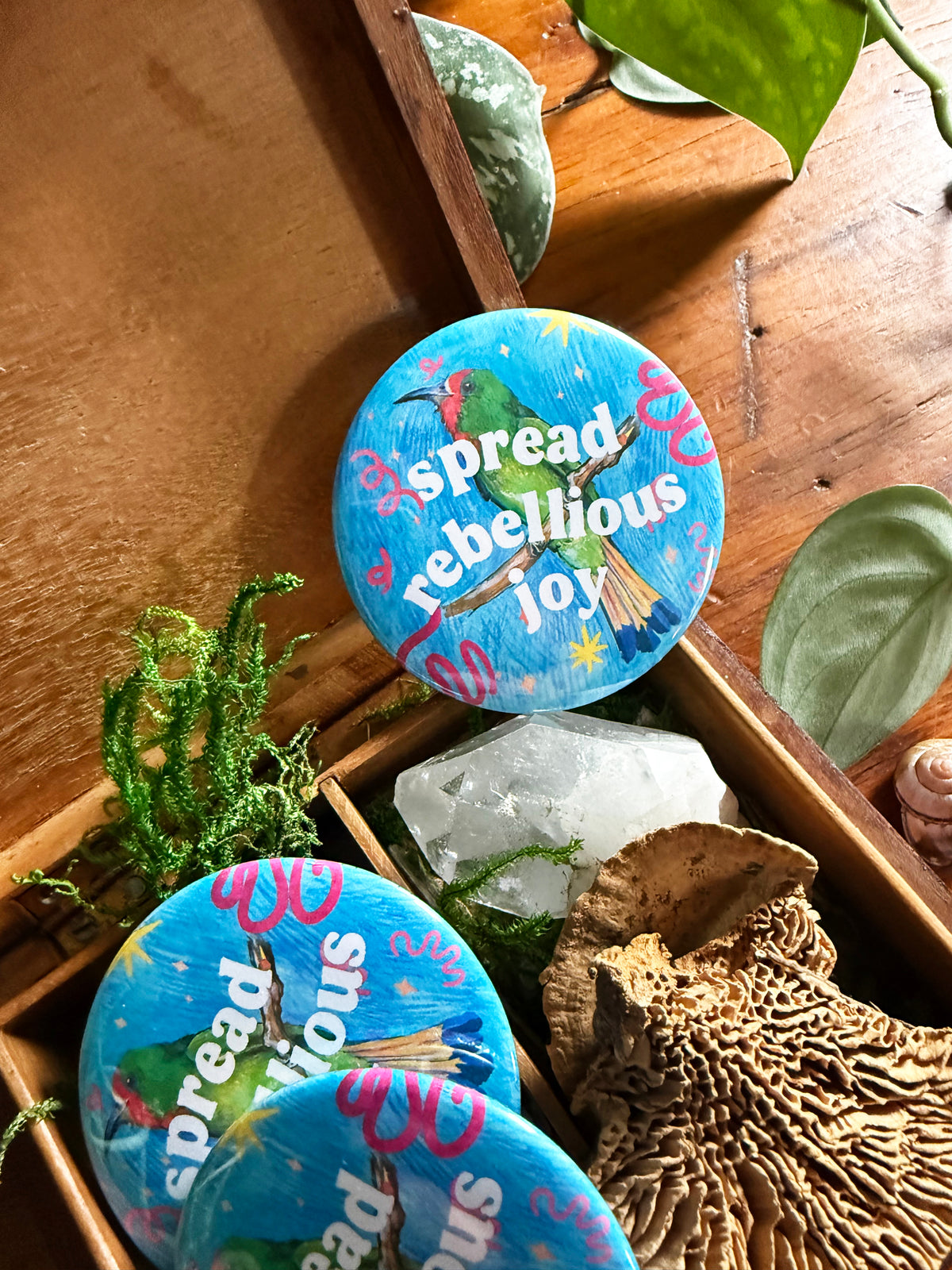 Spread Rebellious Joy: Feminist Pinback Button