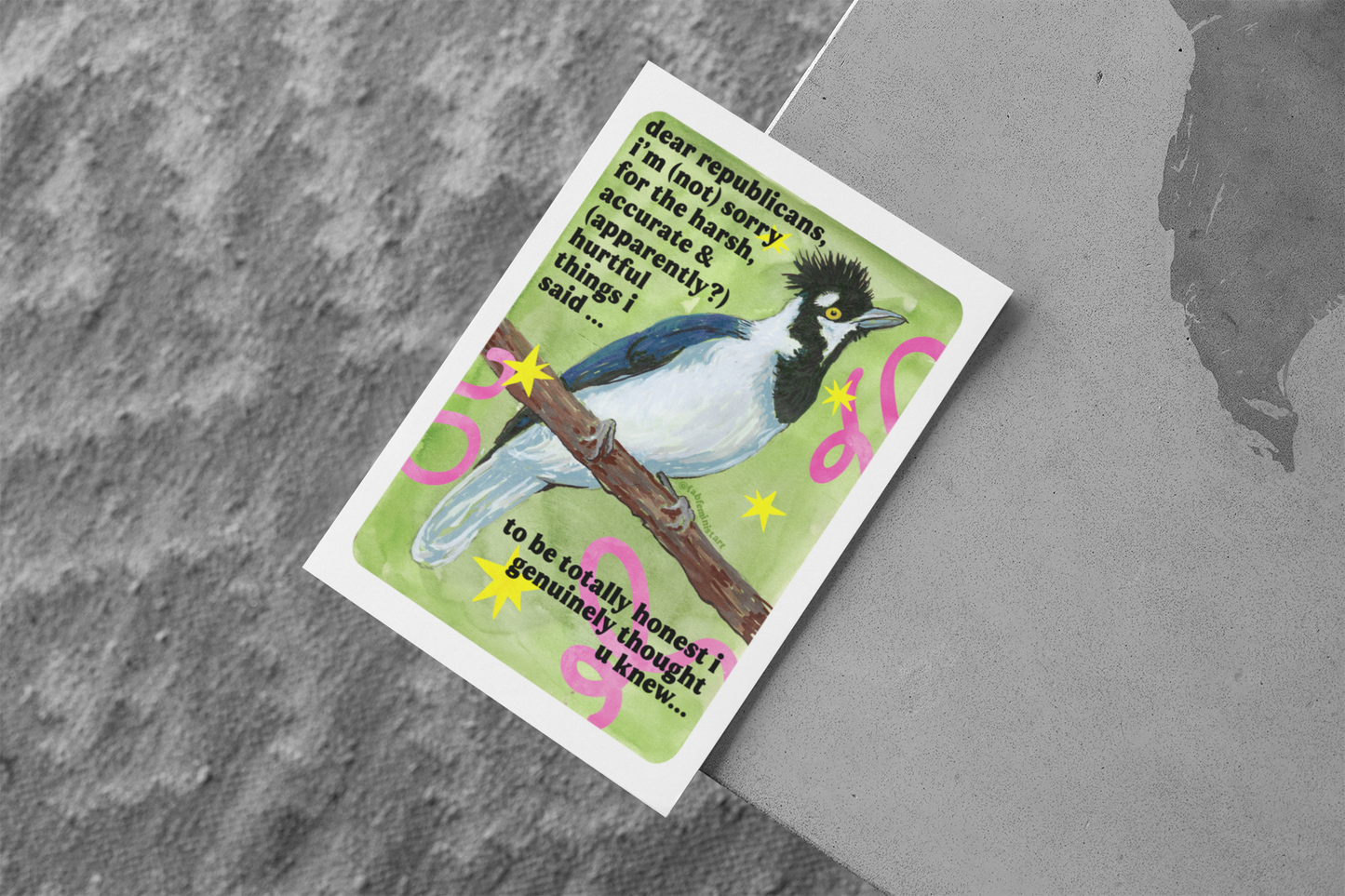 Dear Republicans I'm (Not) Sorry: feminist art print