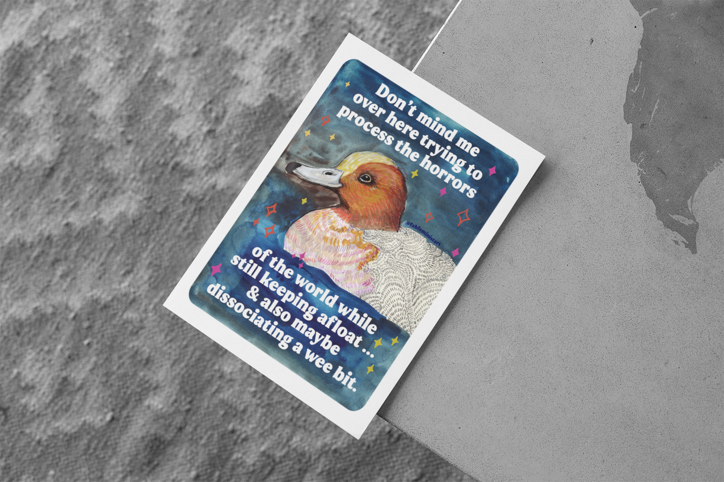 Don't mind me over here trying to process the horrors of the world while still keeping afloat: feminist print