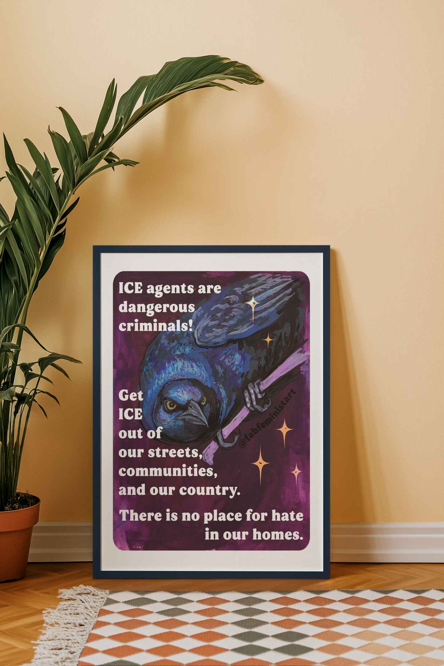 ICE agents are dangerous criminals: Feminist Art Print
