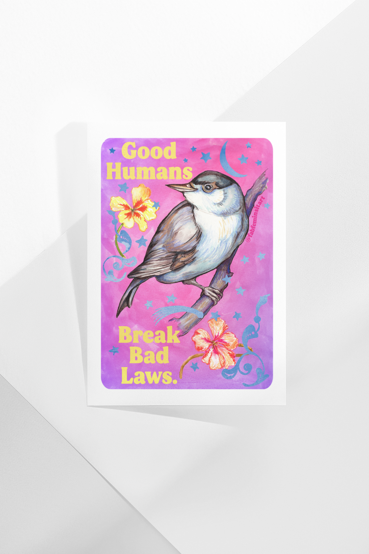 Good Humans Break Bad Laws: Feminist Art Print