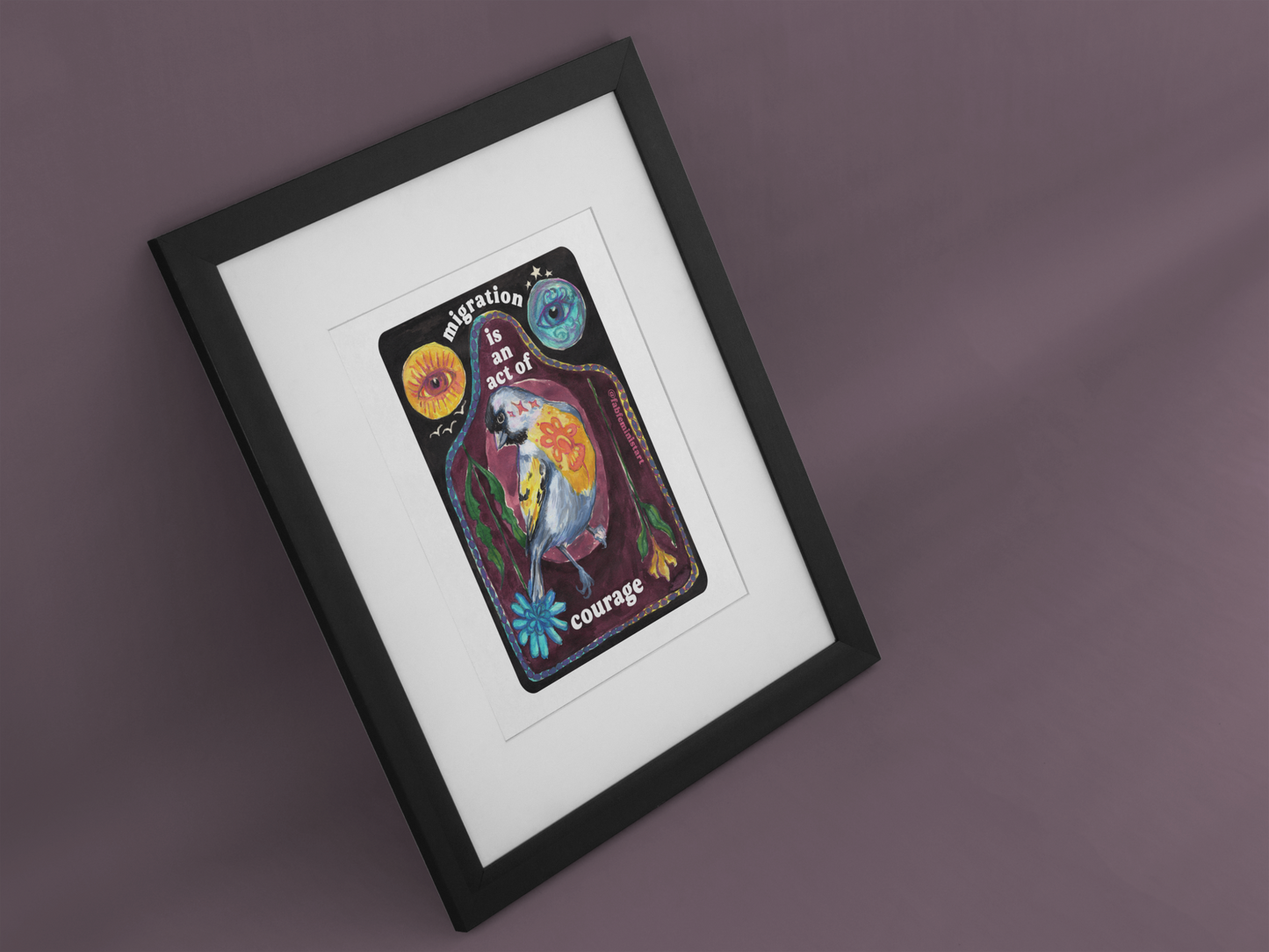 Migration is an act of courage: Feminist Art Print