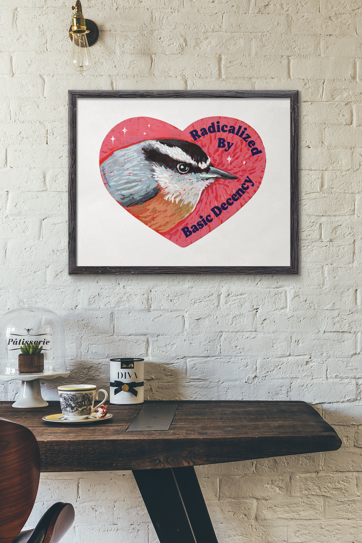 Radicalized by Basic Decency: Heart Bird Poster