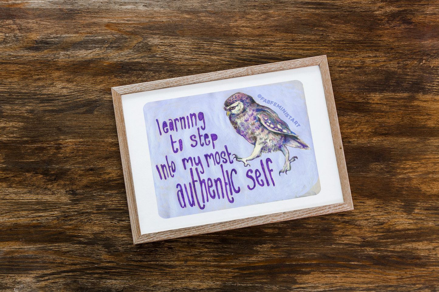 Learning To Step Into My Most Authentic Self: Mental Health Art Print