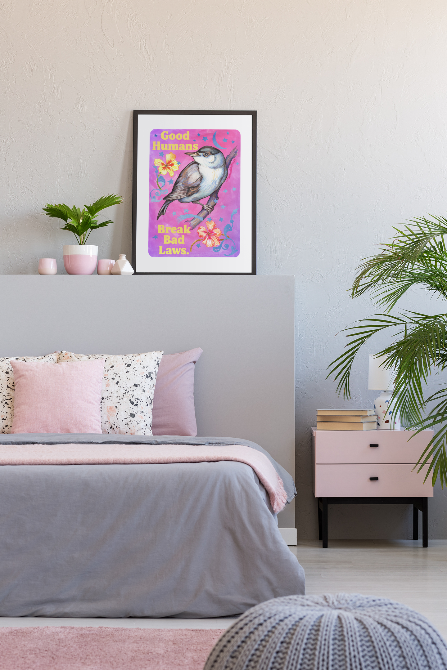 Good Humans Break Bad Laws: Feminist Art Print