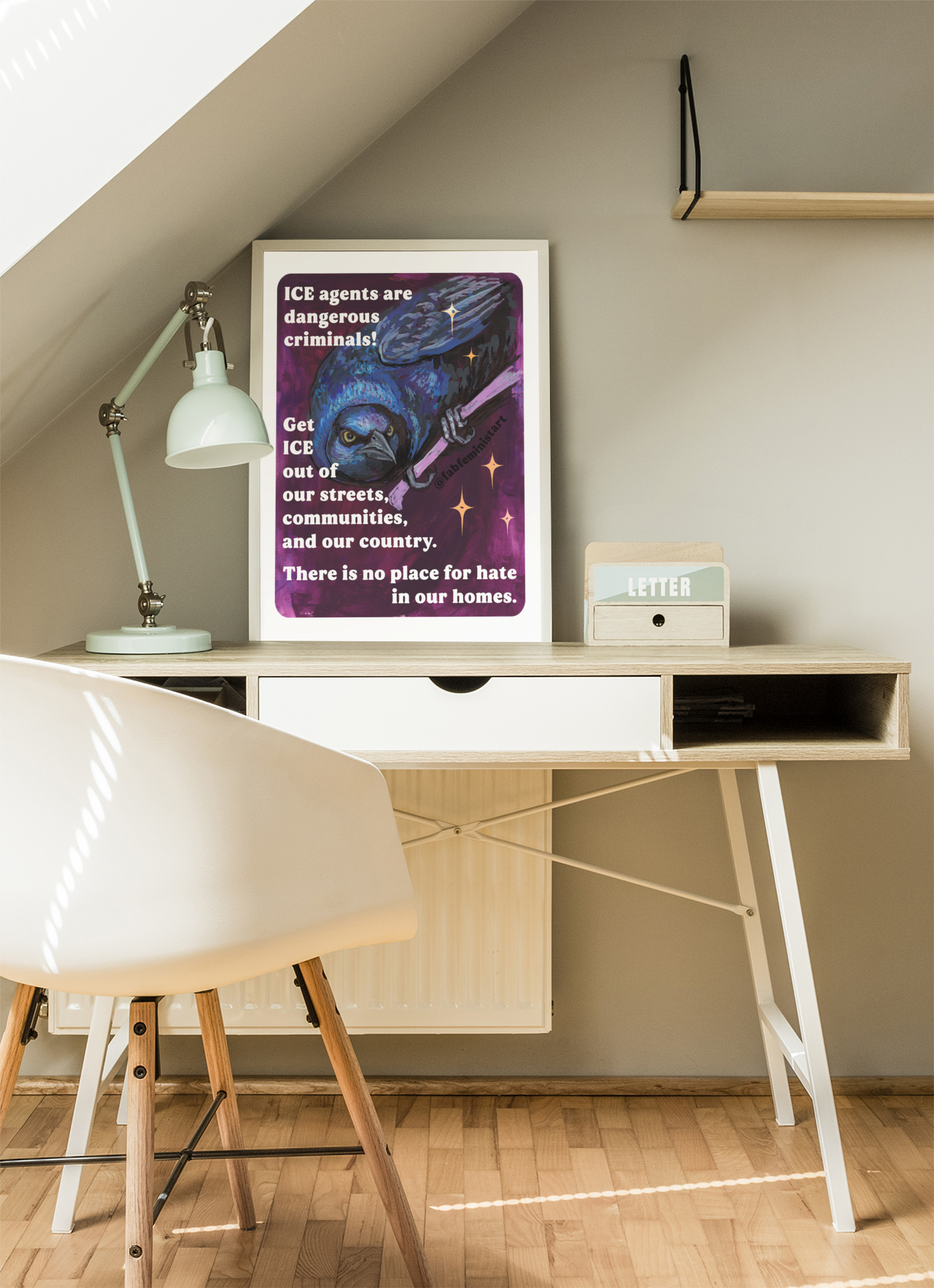 ICE agents are dangerous criminals: Feminist Art Print