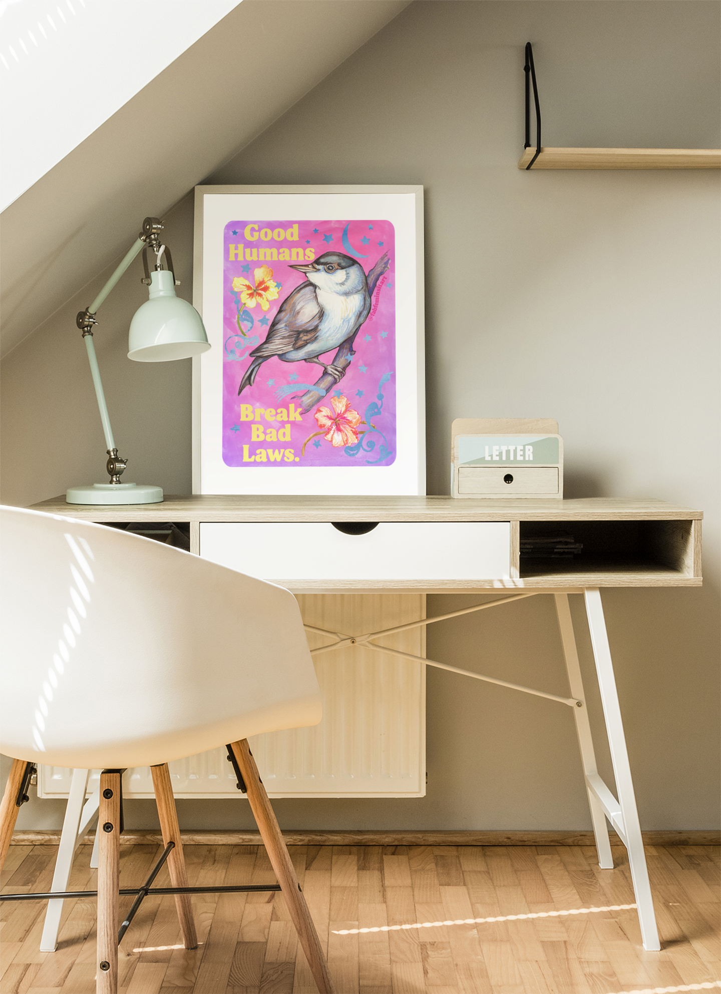 Good Humans Break Bad Laws: Feminist Art Print