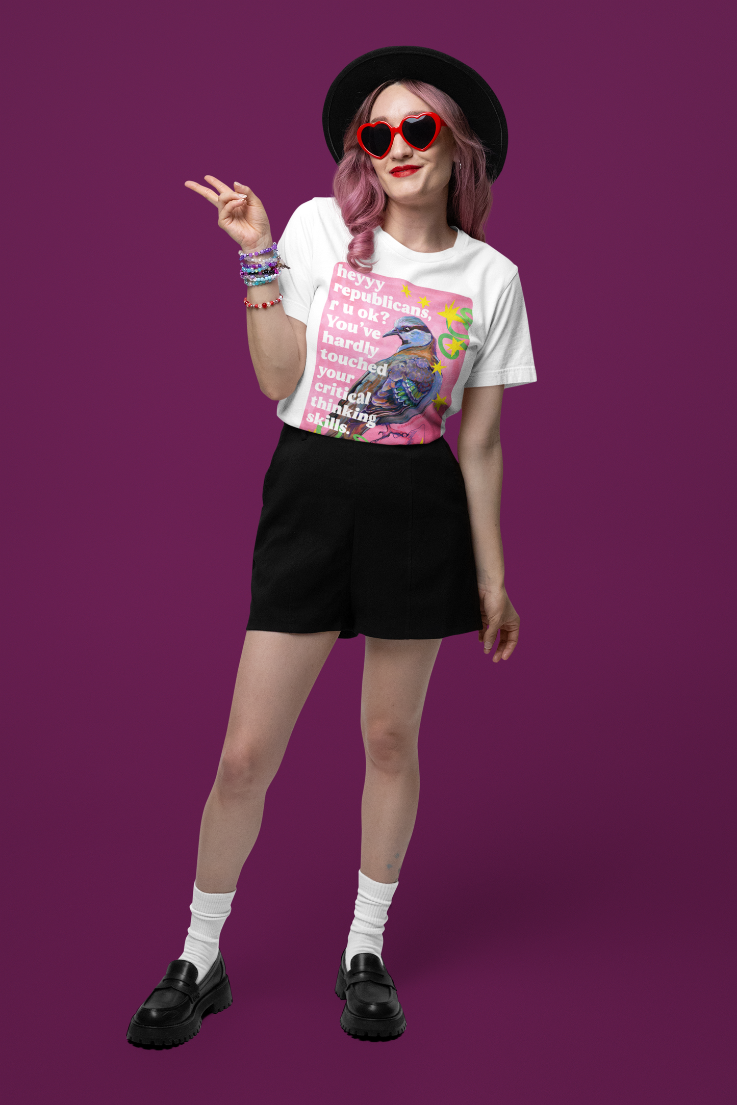 heyyy republicans, r u ok? You've hardly touched your critical thinking skills: feminist shirt