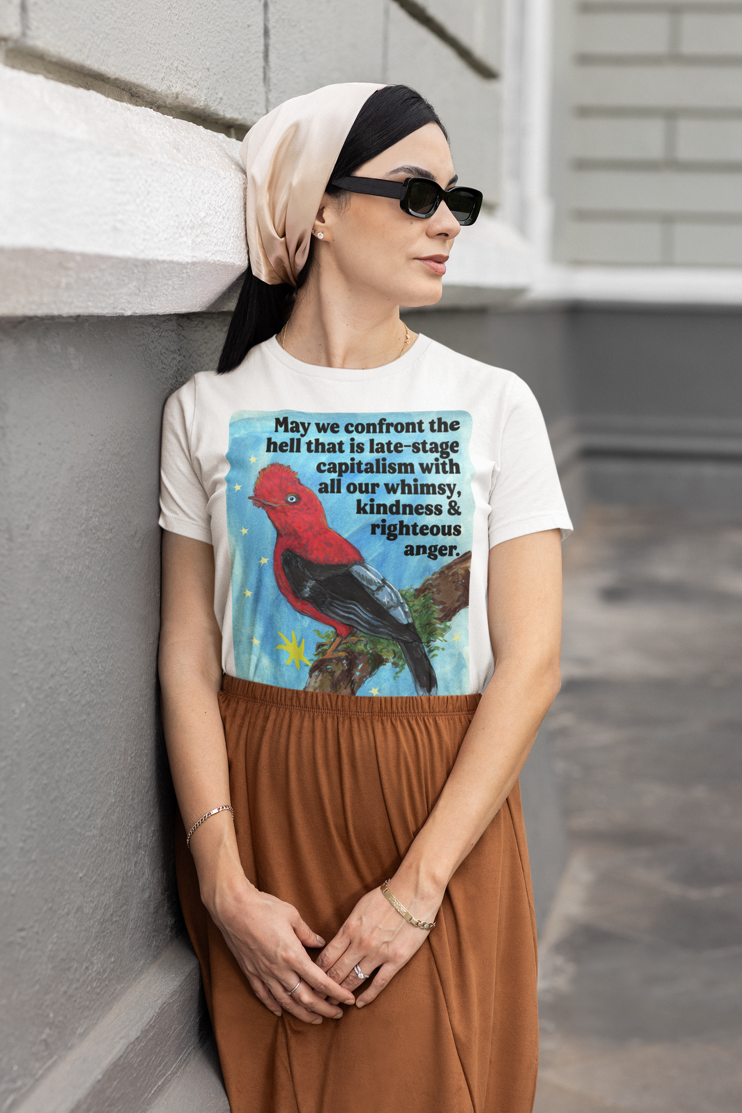 May we confront the hell that is late-stage capitalism with all our whimsy, kindness and righteous anger: feminist shirt